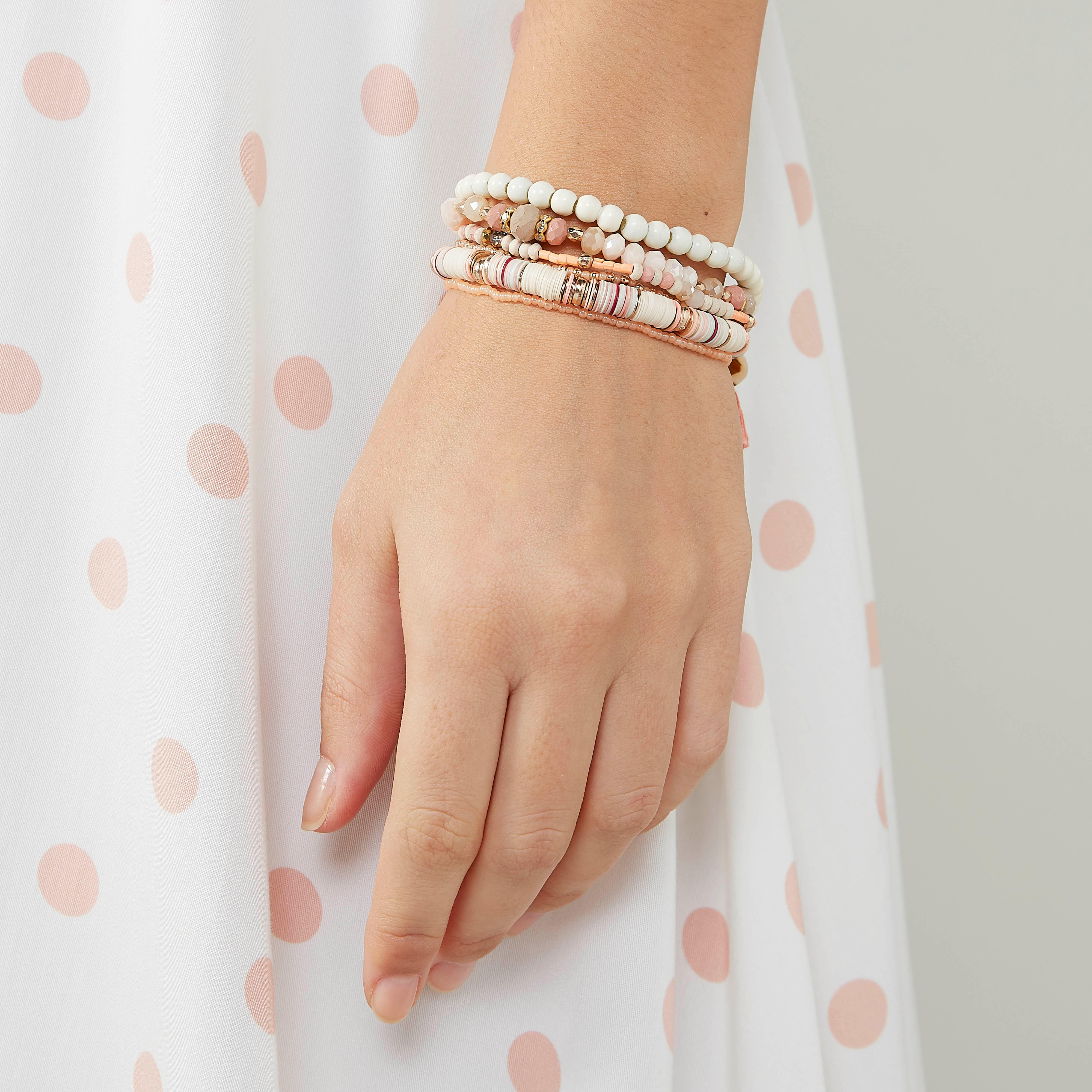 اساور مزينة - طقم من 6 قطع-women-watchesandjewellery-jewellery-banglesandbracelets-image-2
