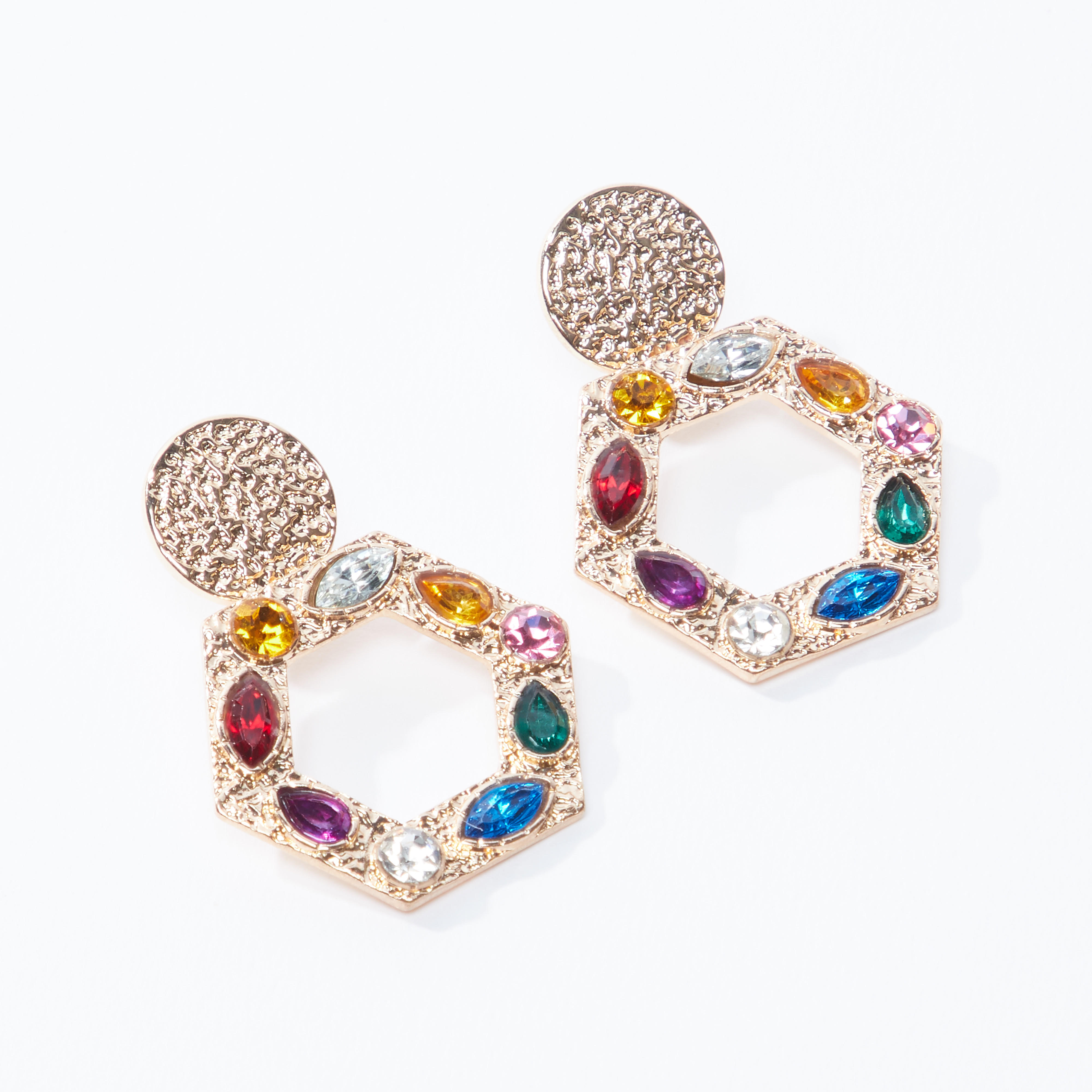 Embellished Dangling Earrings with Pushback Closure-women-watchesandjewellery-jewellery-earrings-image-1