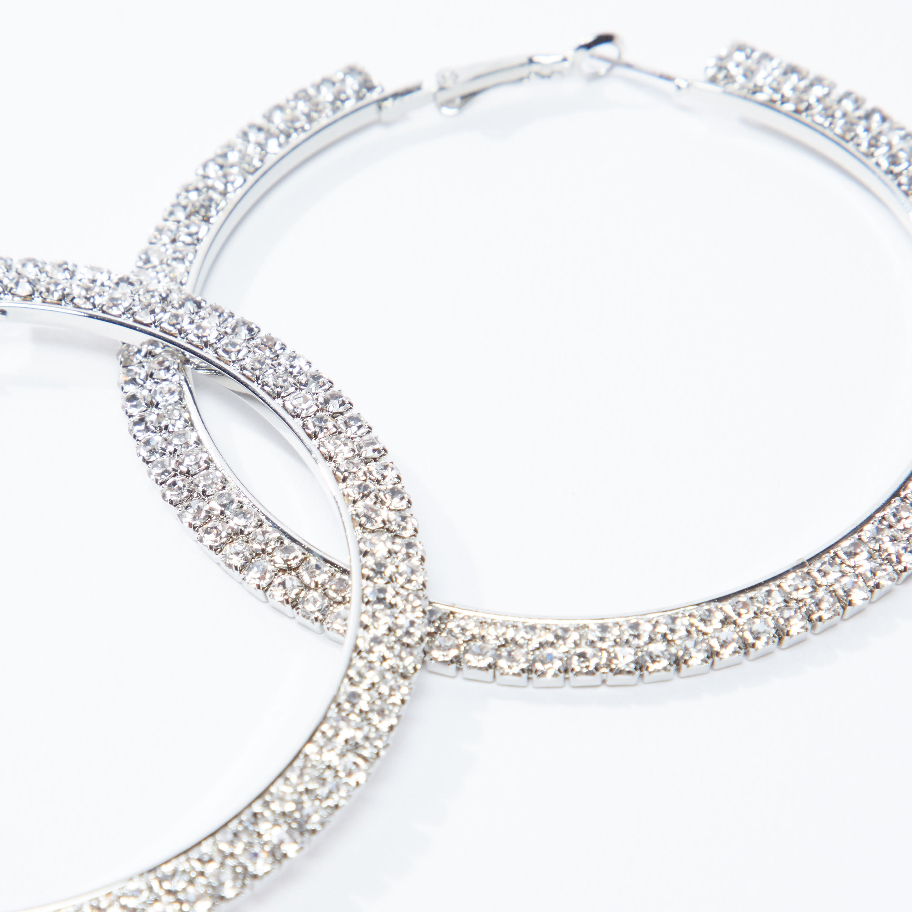 Studded Dangling Earrings with Hinged Hoops-women-watchesandjewellery-jewellery-earrings-image-3