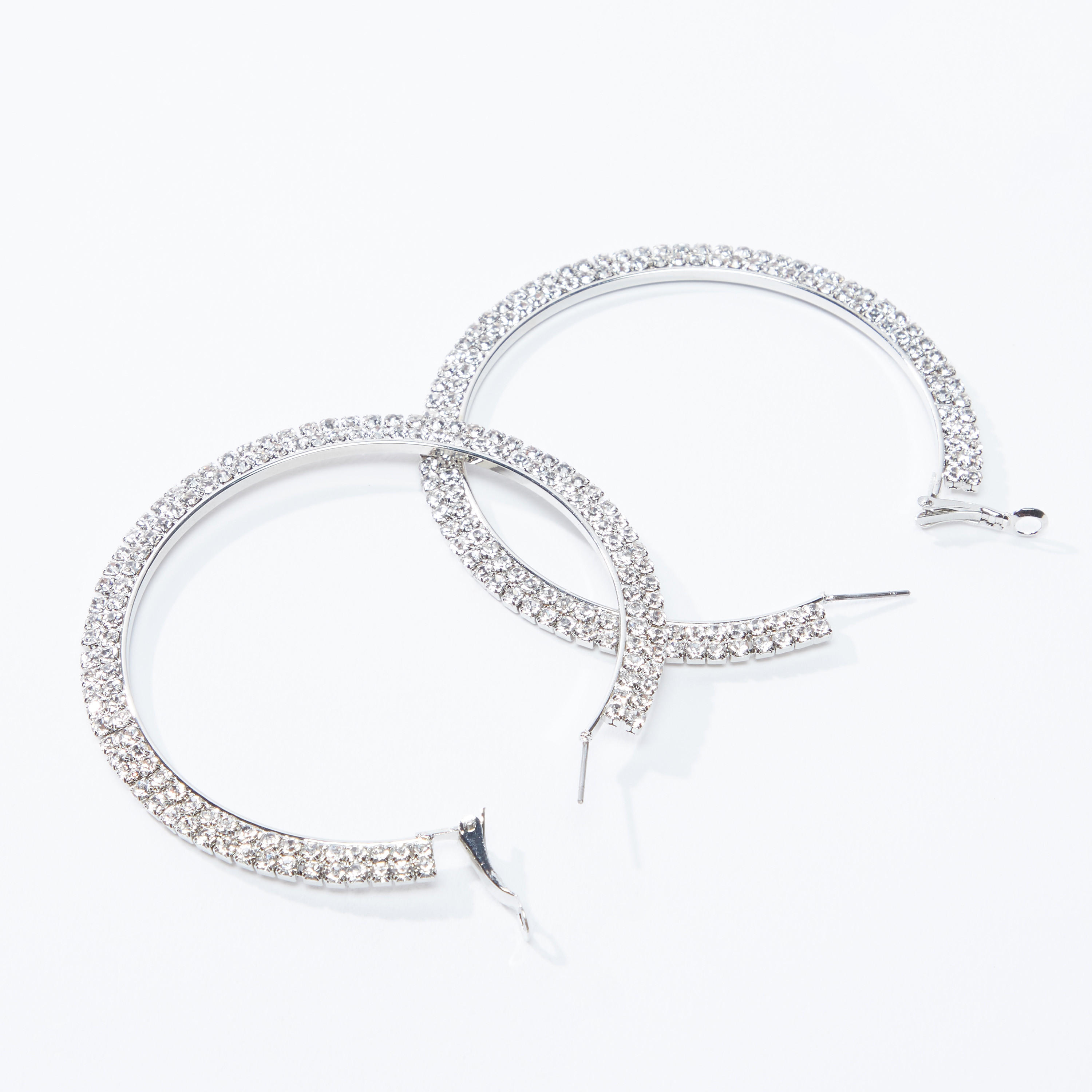 Studded Dangling Earrings with Hinged Hoops-women-watchesandjewellery-jewellery-earrings-image-4