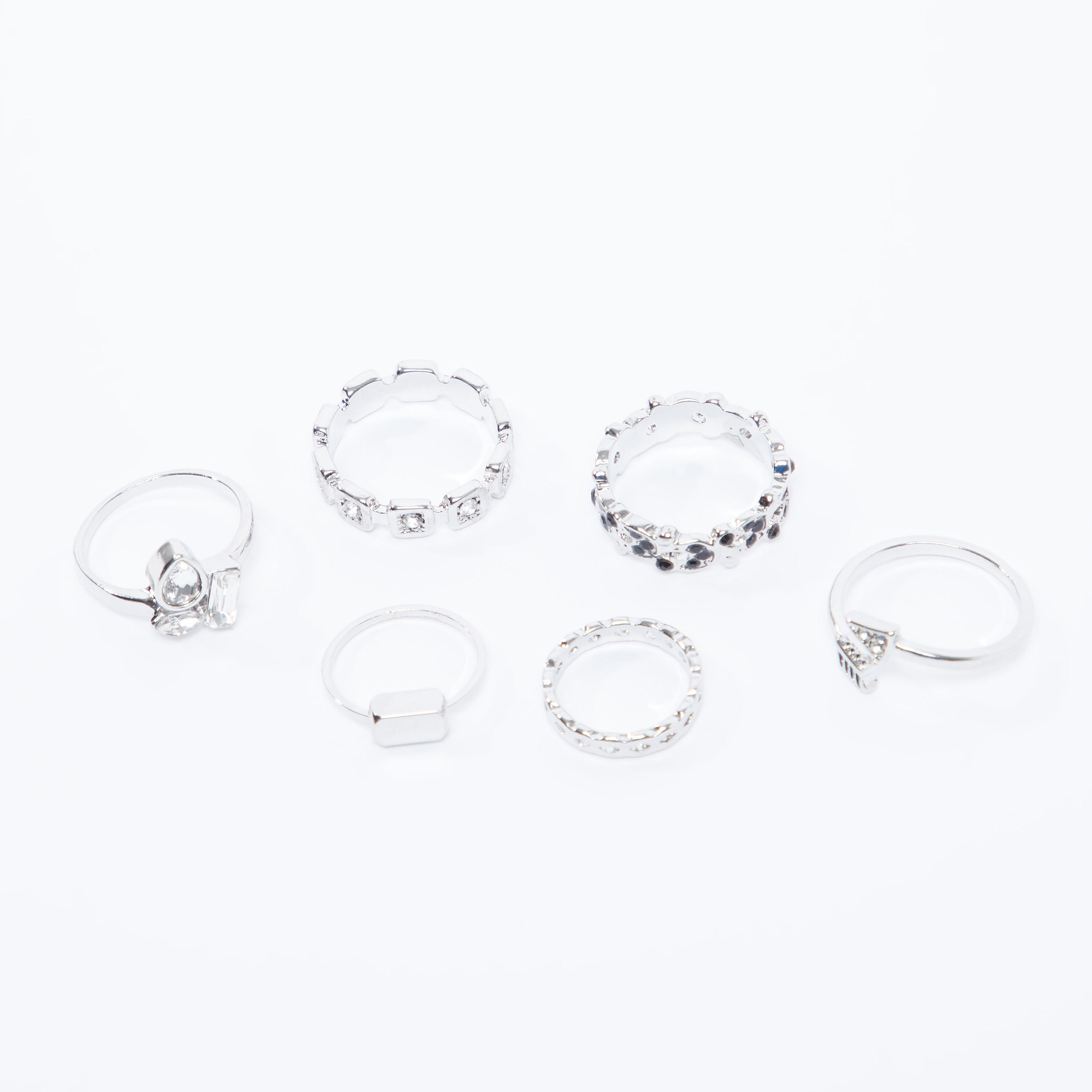 خواتم مزيّنة - طقم من 6 قطع-women-watchesandjewellery-jewellery-rings-image-1