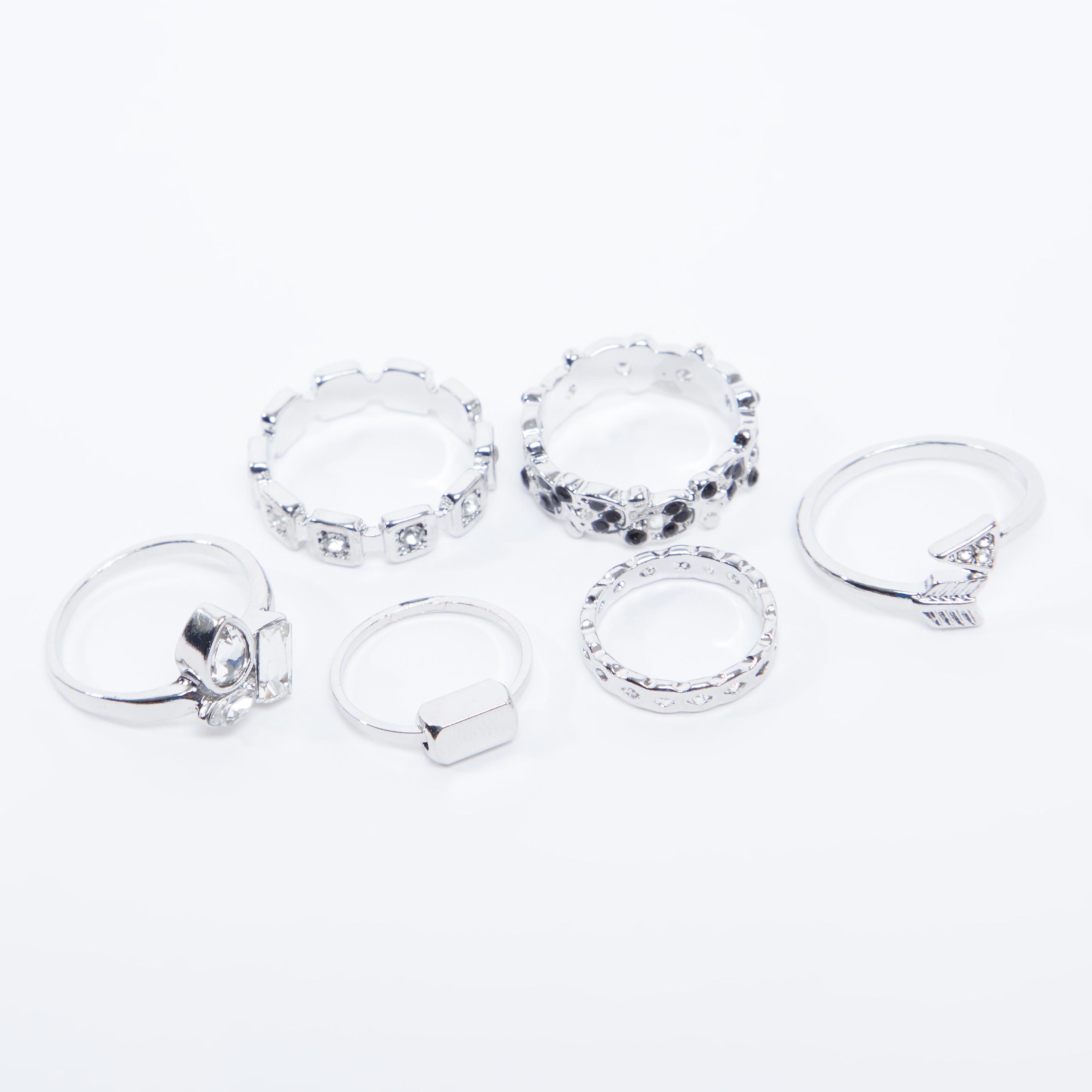 خواتم مزيّنة - طقم من 6 قطع-women-watchesandjewellery-jewellery-rings-image-3