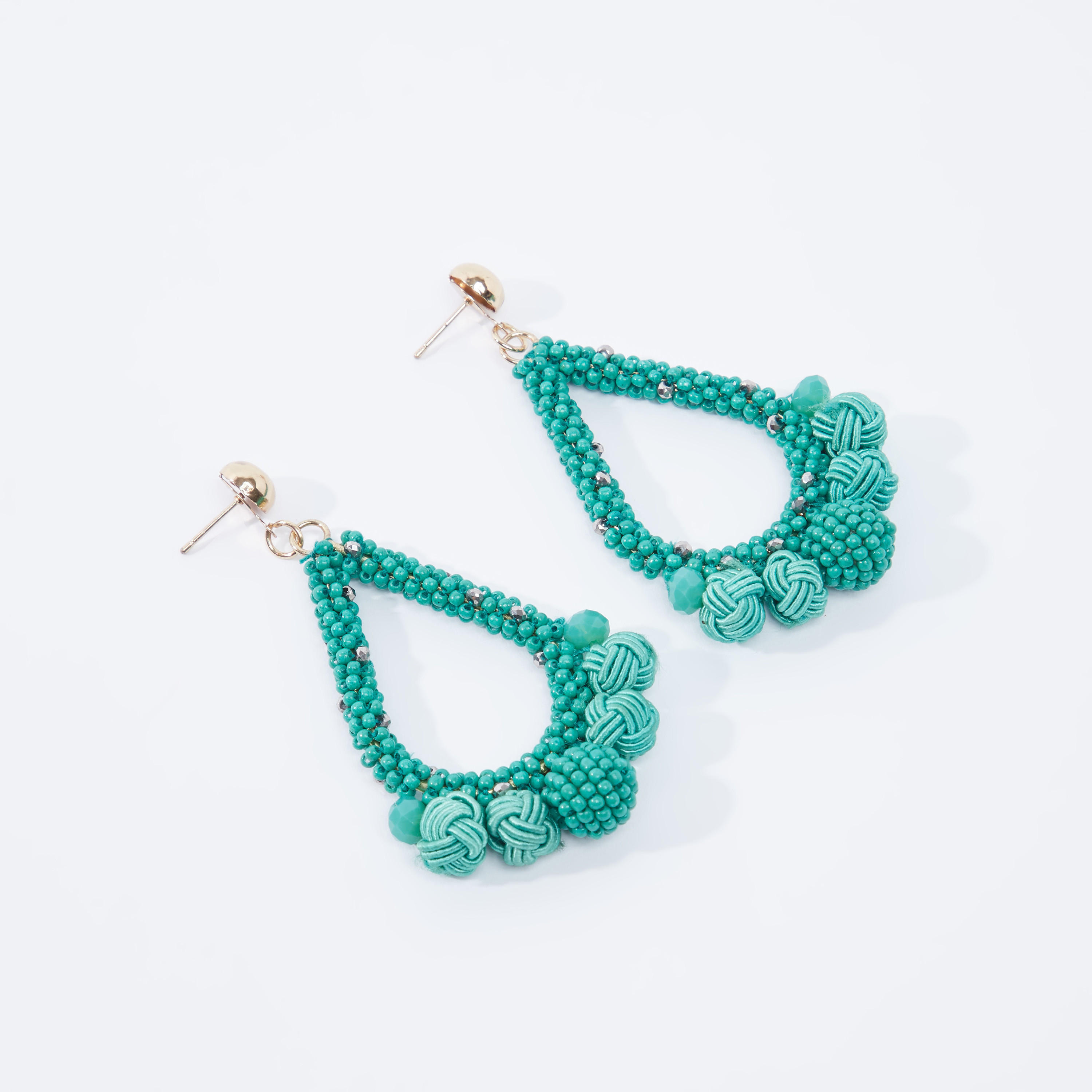 حلقان بدلايات مزيّنة بمكبس إغلاق-women-watchesandjewellery-jewellery-earrings-image-3