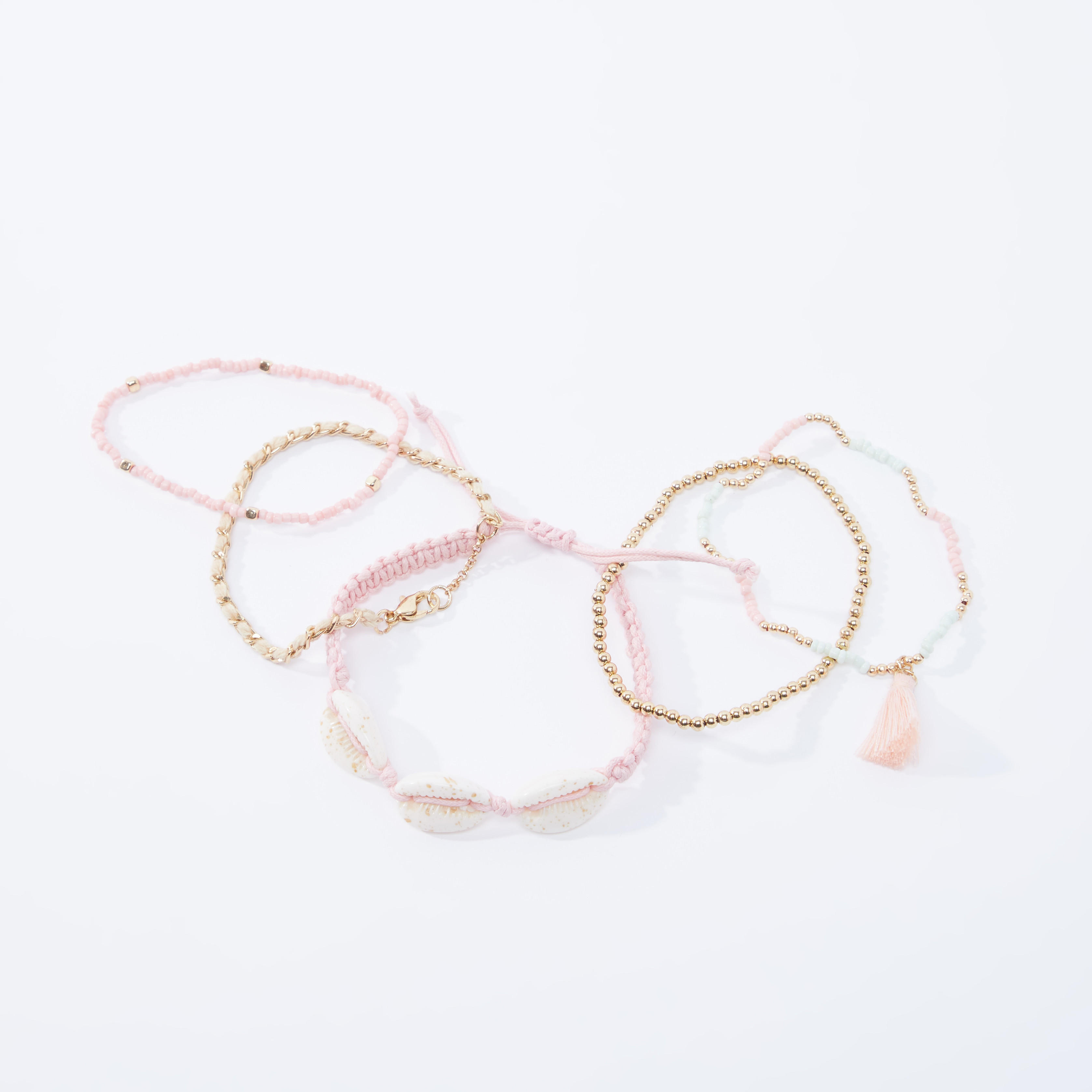 اساور مزينة - طقم من 5 قطع-women-watchesandjewellery-jewellery-banglesandbracelets-image-3