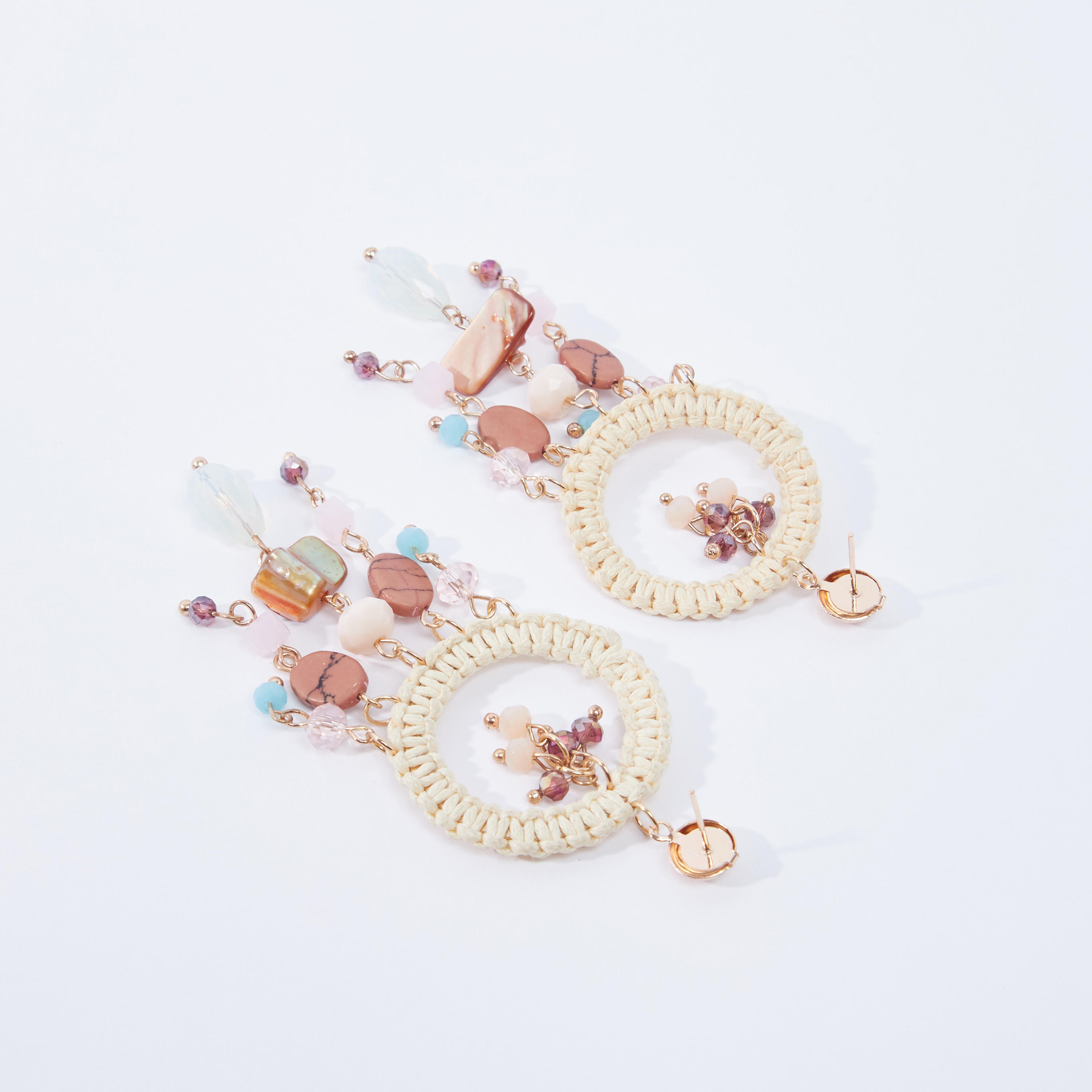 Embellished Dangling Earrings with Pushback Closure-women-watchesandjewellery-jewellery-earrings-image-2