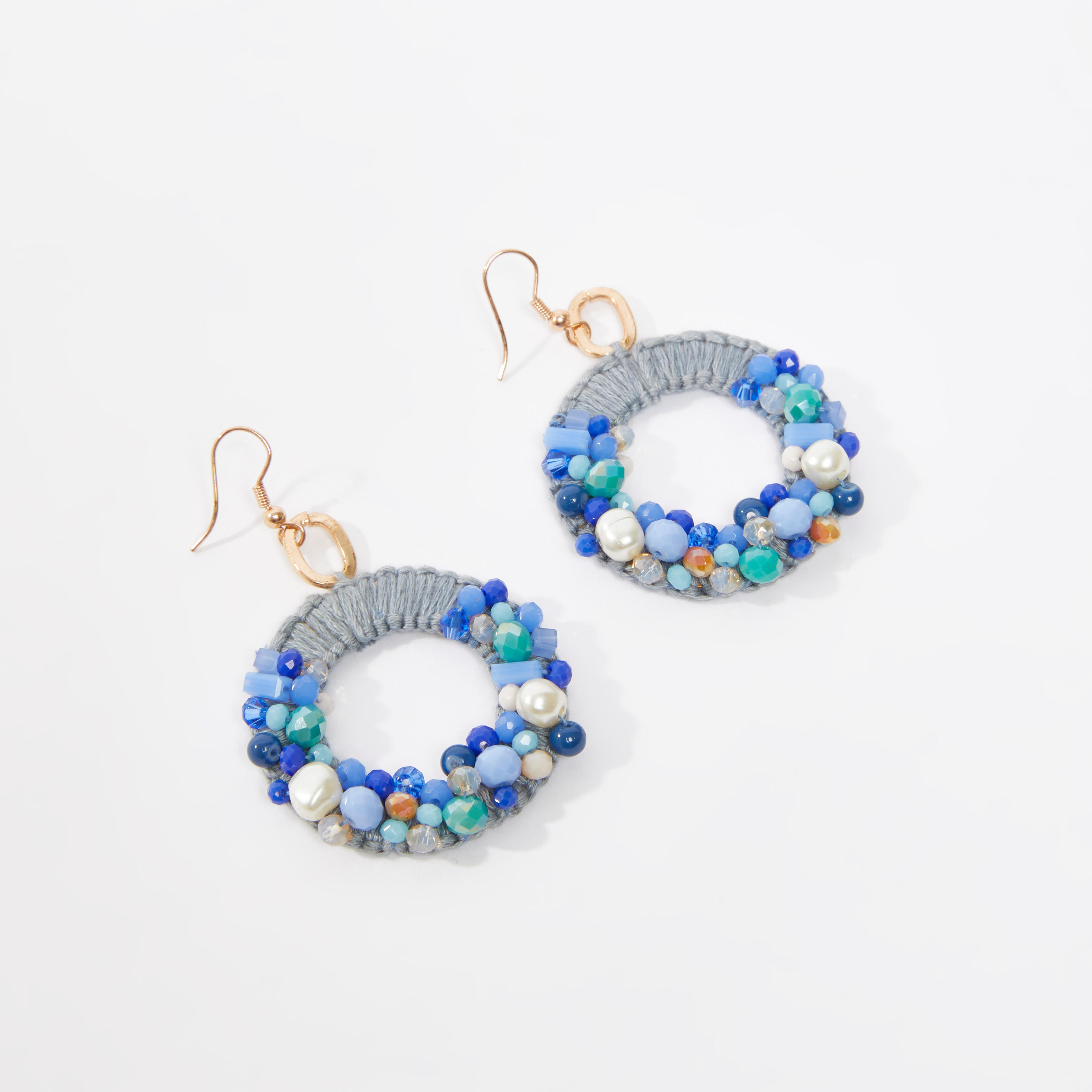 Embellished Dangling Earrings with Fish  Hook Closure-women-watchesandjewellery-jewellery-earrings-image-1