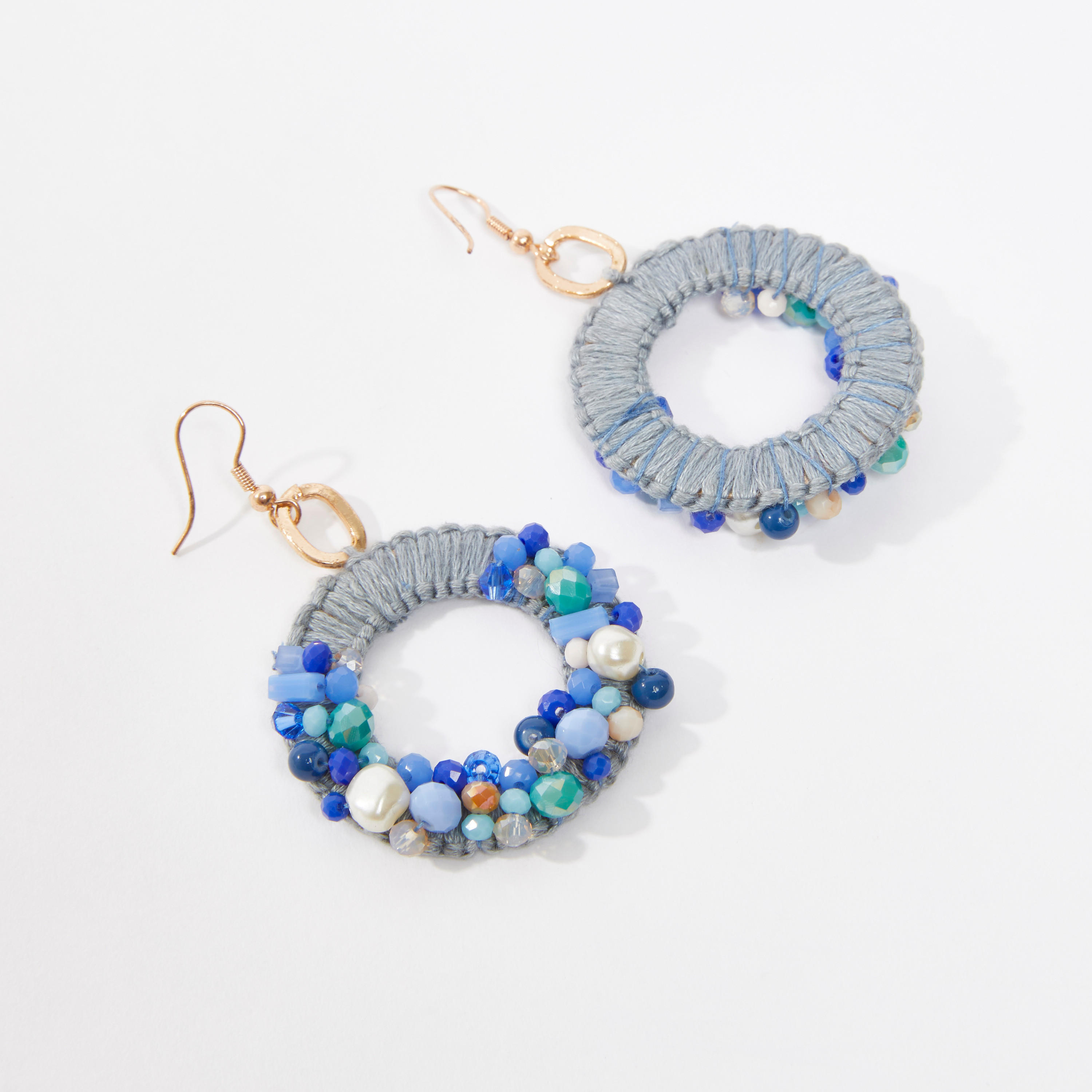 Embellished Dangling Earrings with Fish  Hook Closure-women-watchesandjewellery-jewellery-earrings-image-2