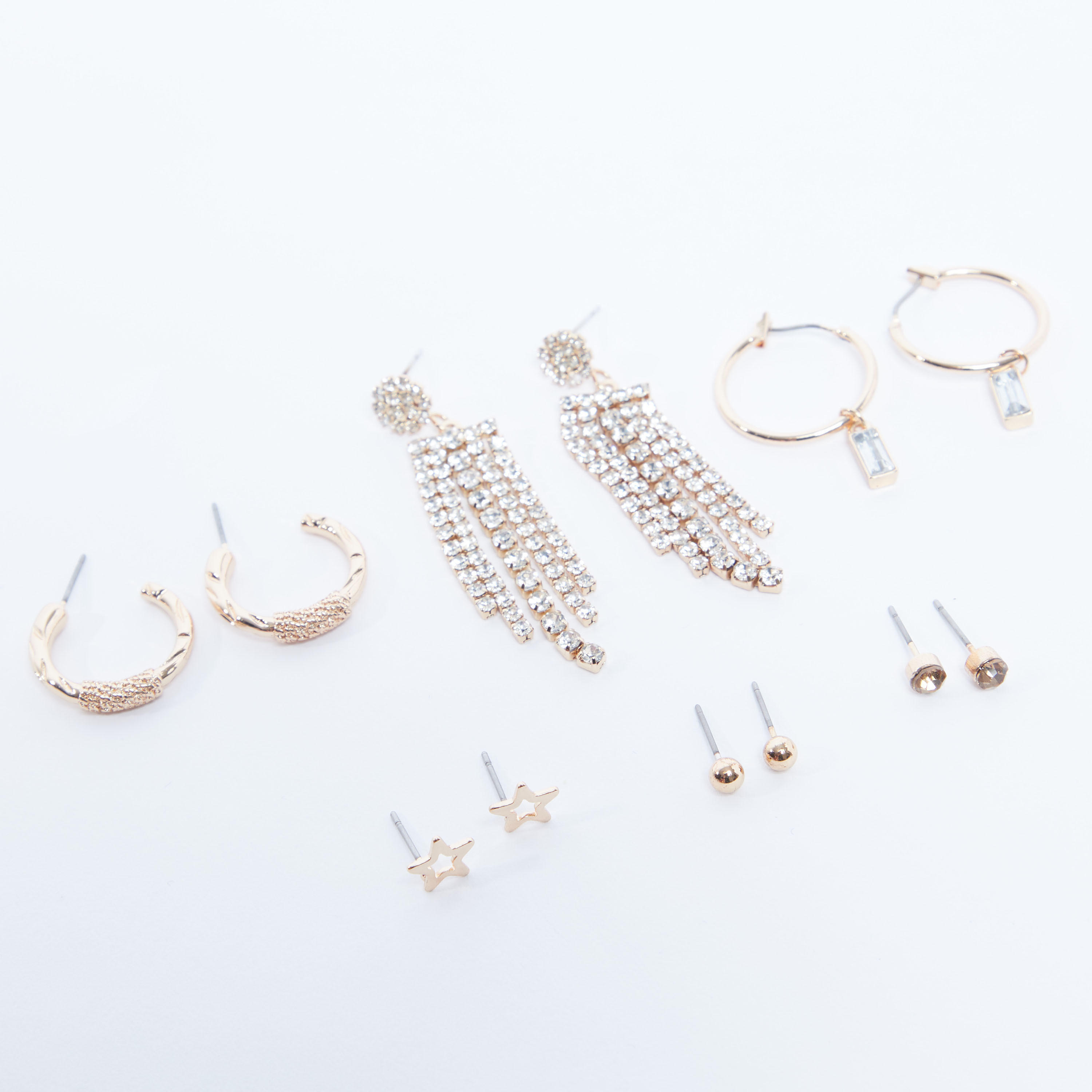 طقم حلقان مزينة متنوعة -6 أزواج-women-watchesandjewellery-jewellery-earrings-image-3