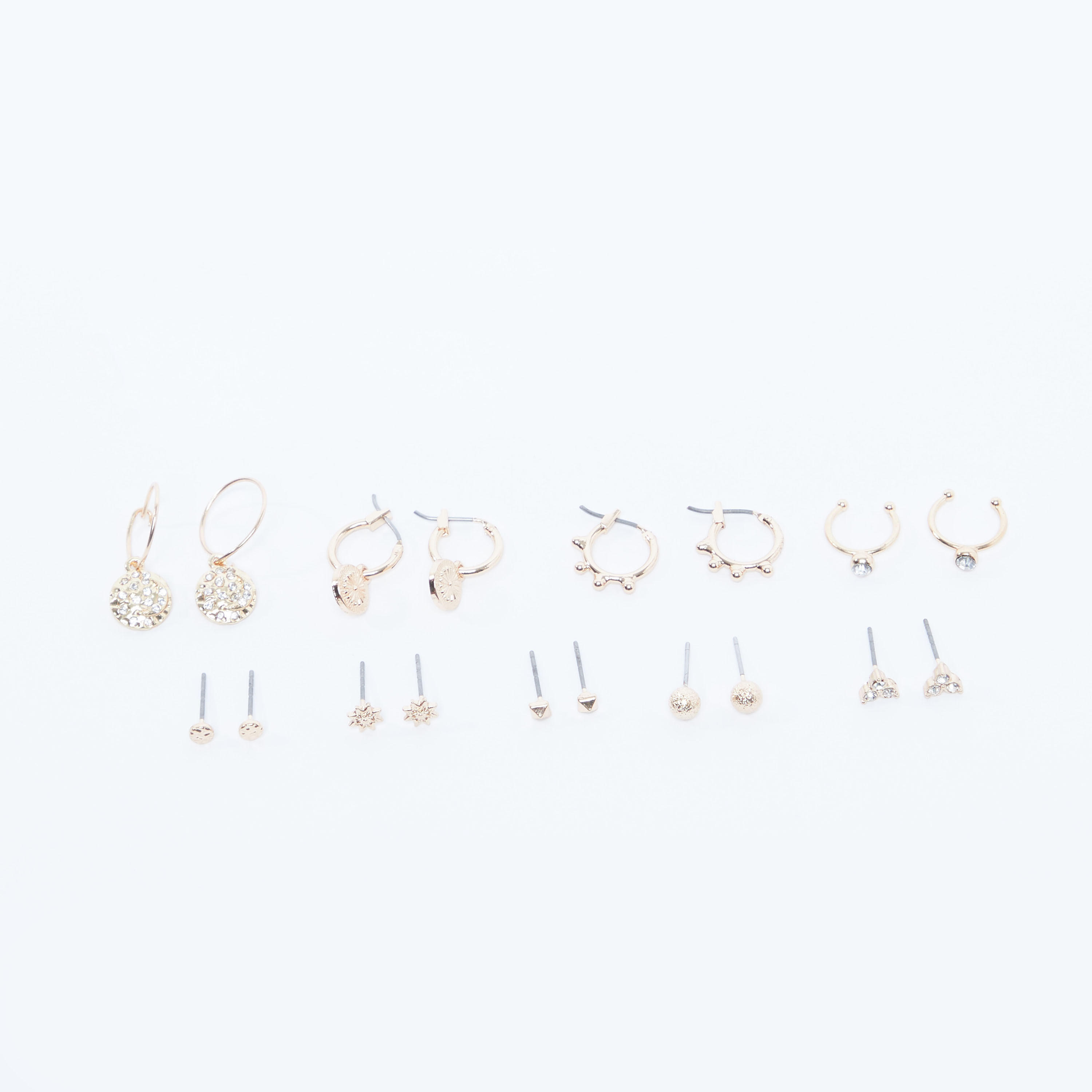 طقم حلقان مزينة متنوعة 9 أزواج-women-watchesandjewellery-jewellery-earrings-image-1
