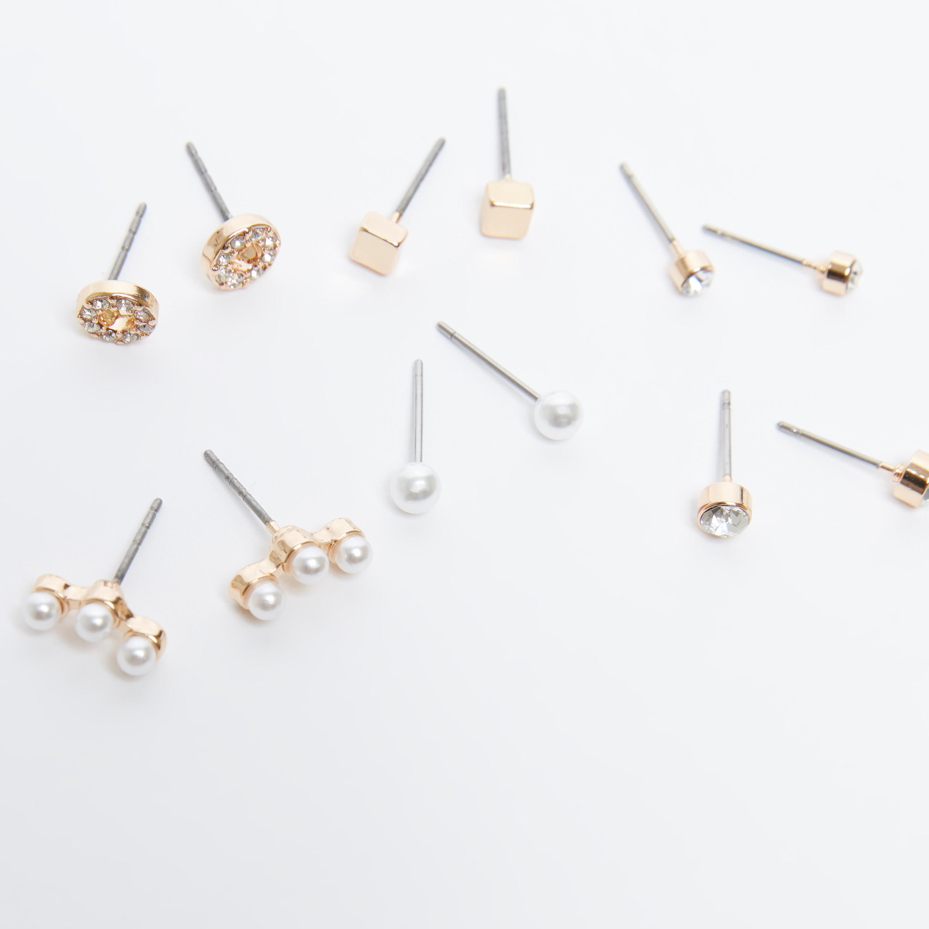 Set of 6 - Embellished Earrings with Pushback Closure-women-watchesandjewellery-jewellery-earrings-image-3