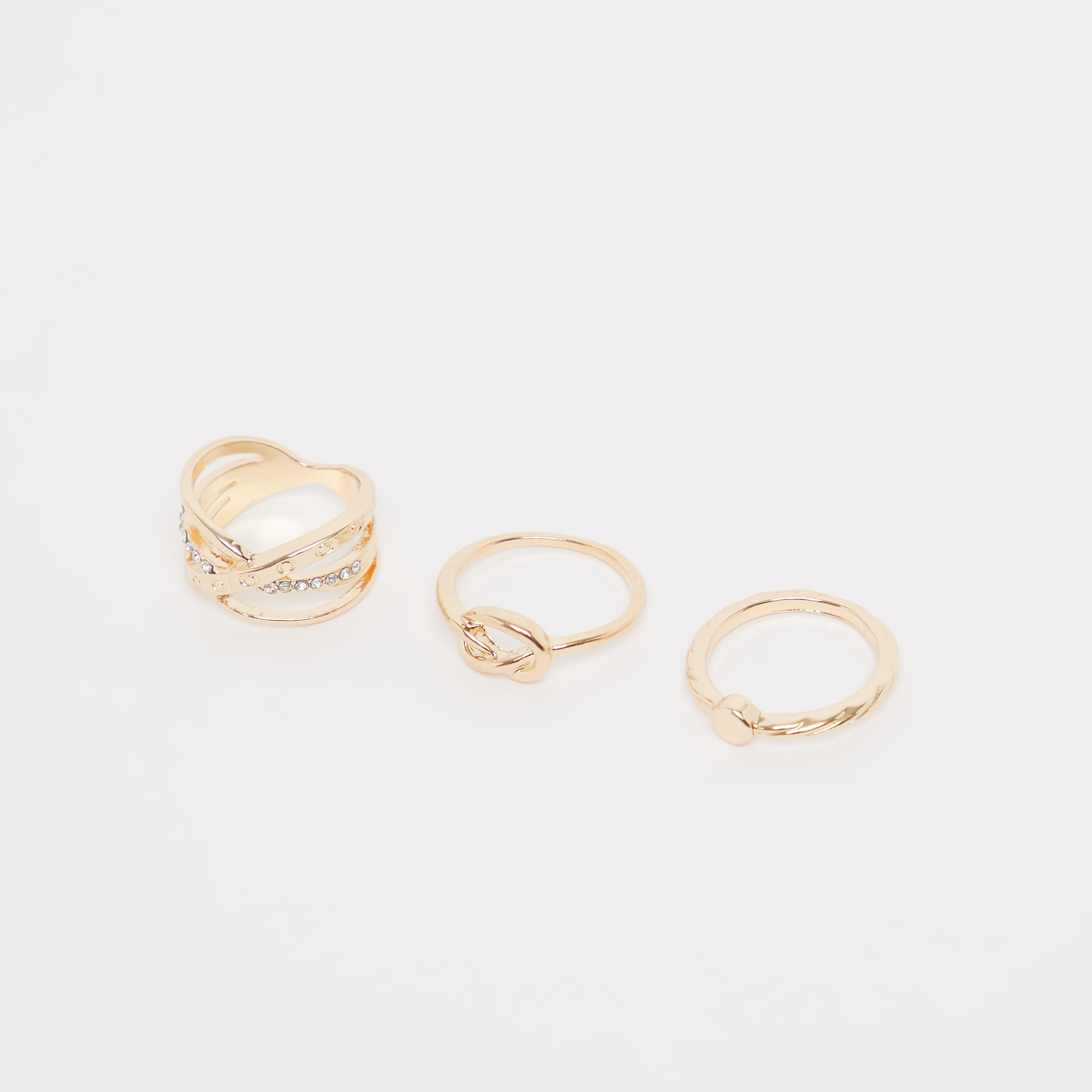 خواتم مزيّنة - طقم من 3 قطع-women-watchesandjewellery-jewellery-rings-image-1