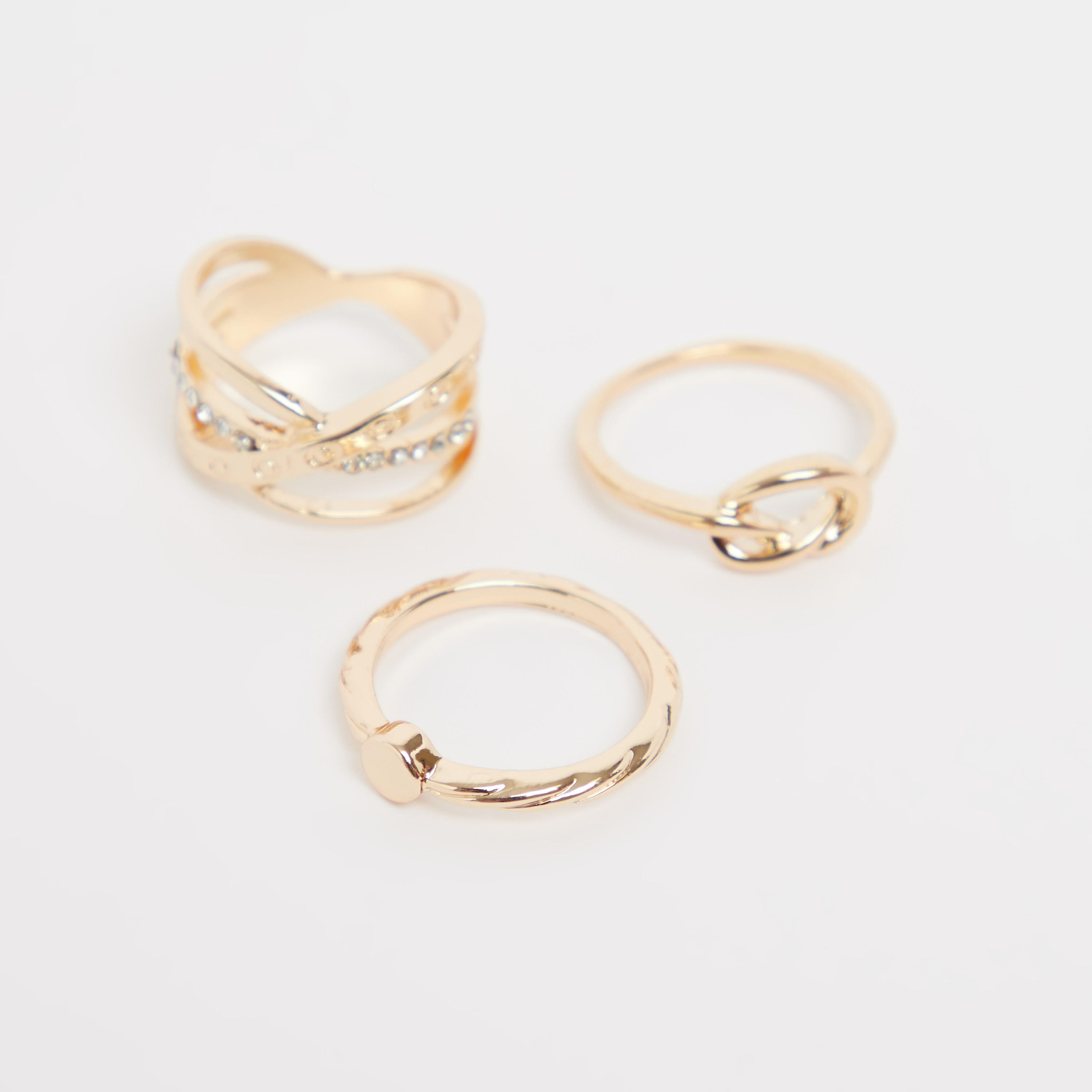 خواتم مزيّنة - طقم من 3 قطع-women-watchesandjewellery-jewellery-rings-image-3