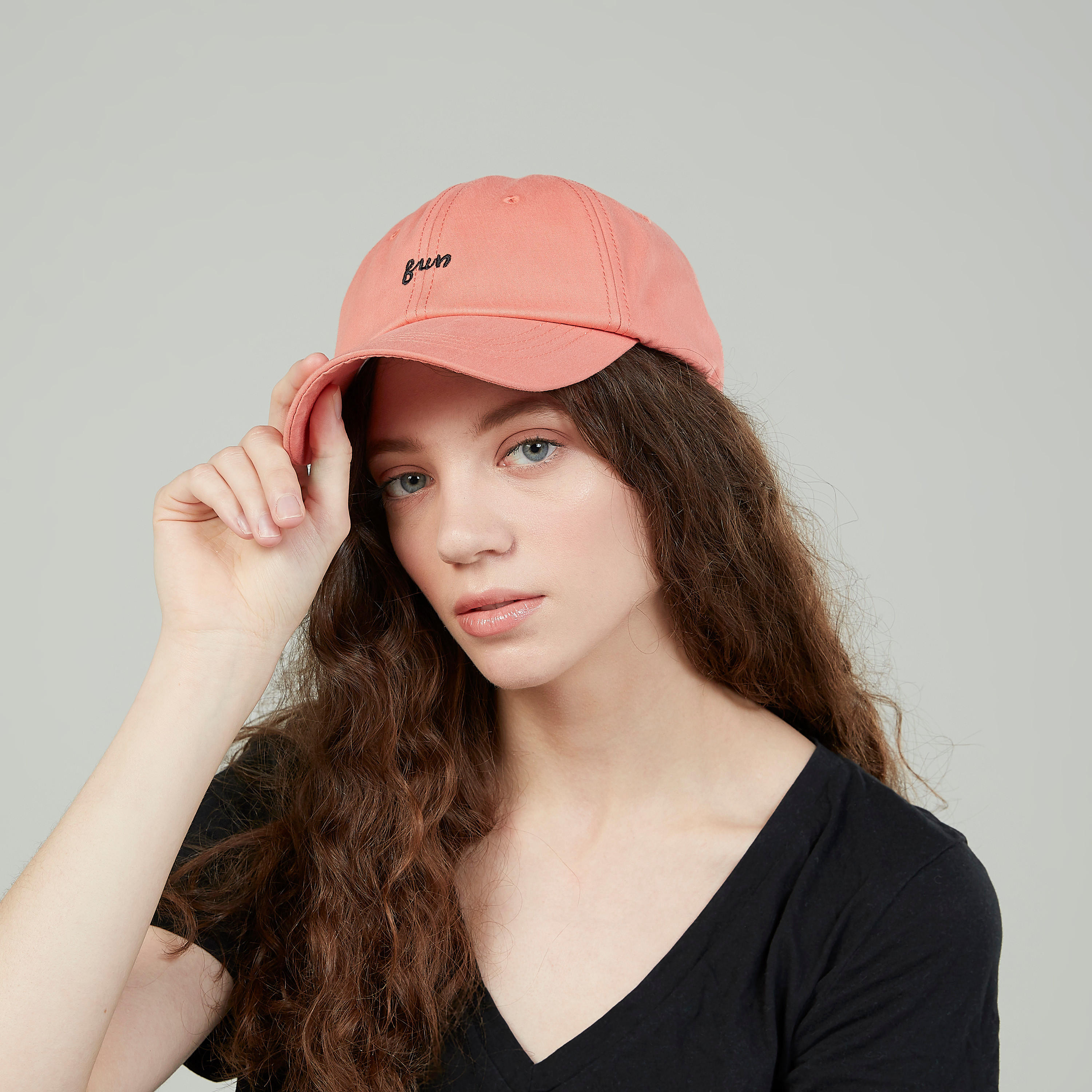 Plain Cap with Hook and Loop Closure-women-clothingaccessories-capsandhats-image-2
