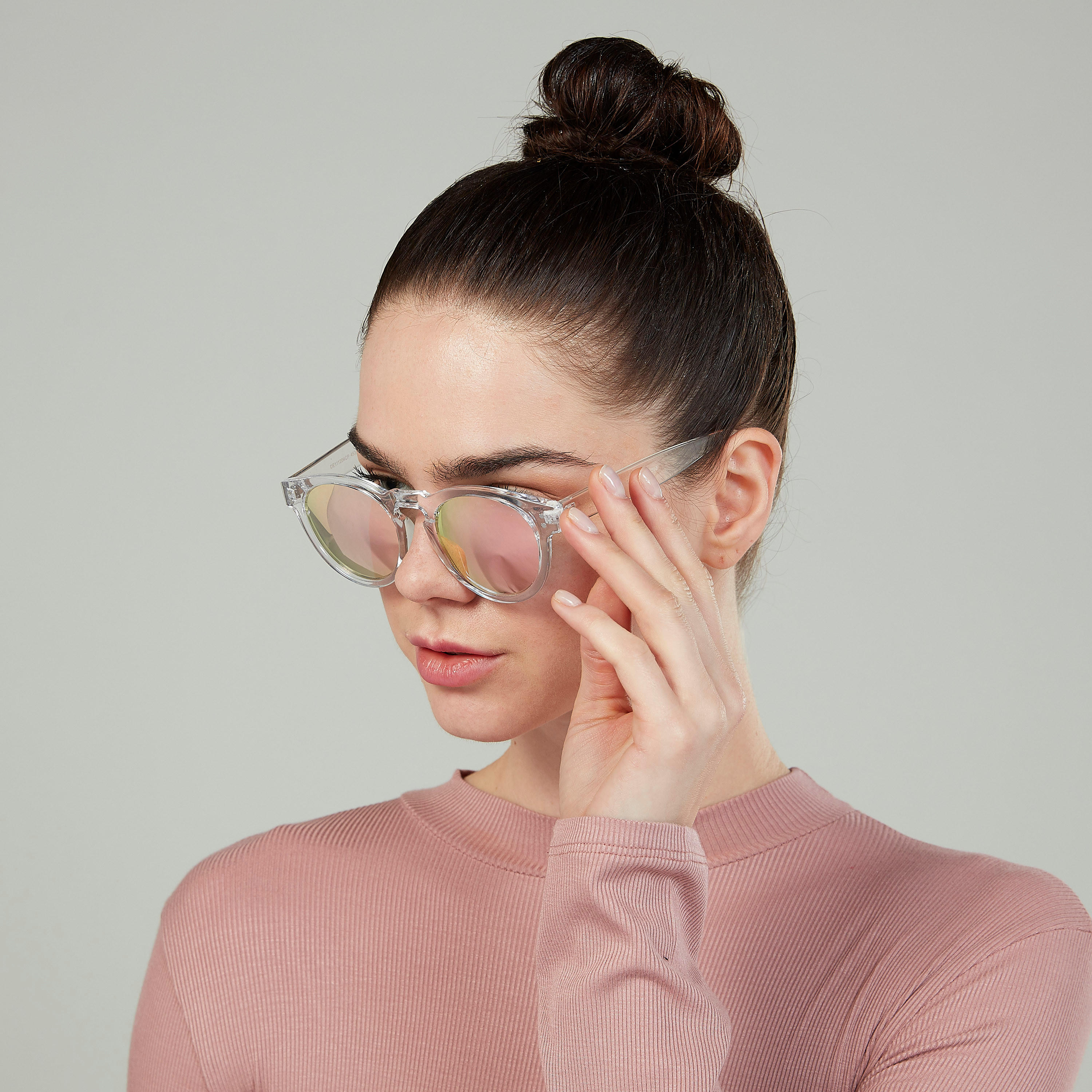 نظارة شمسية مستديرة كاملة حافة مع وسادات أنف - طقم من قطعتين-women-sunglasses-image-2