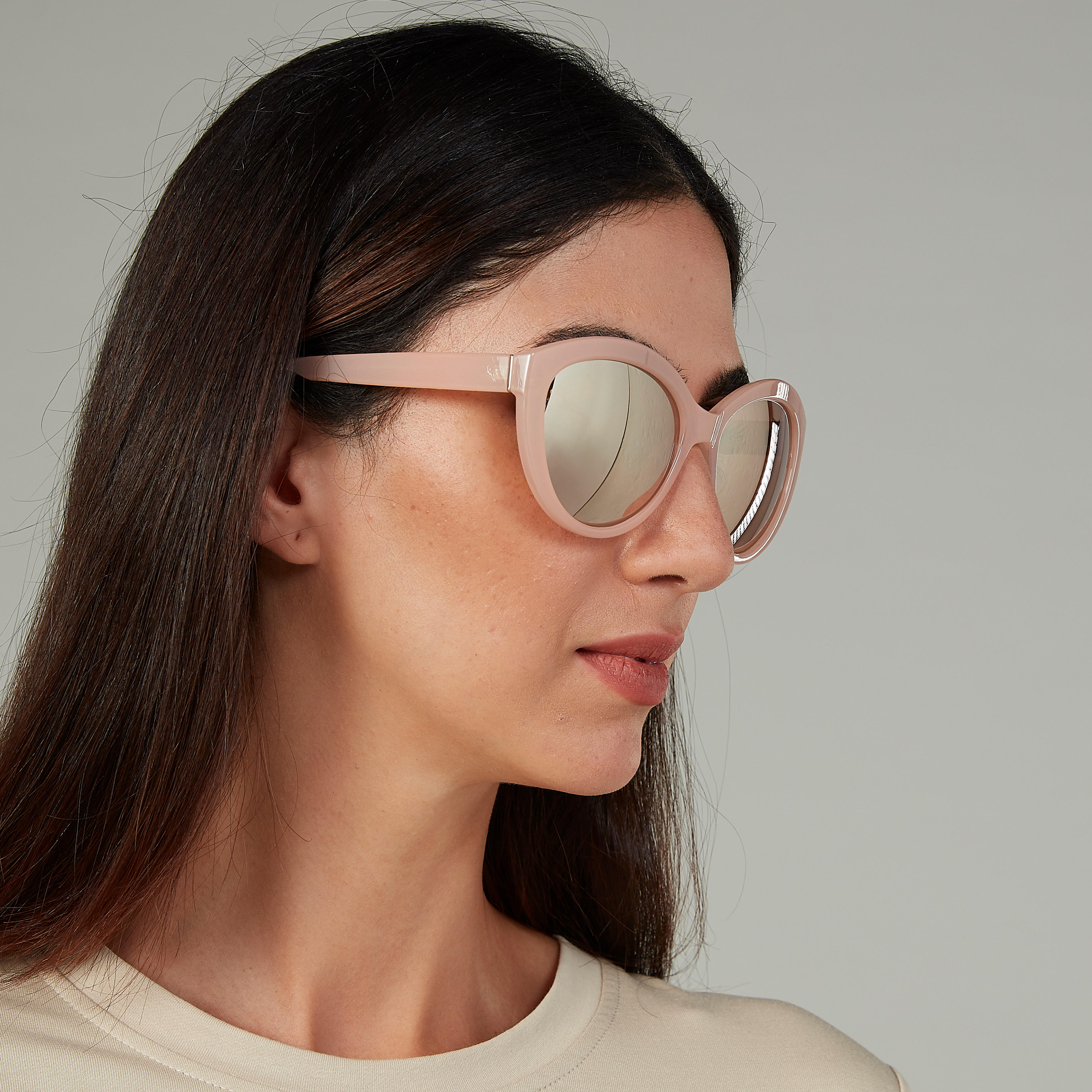 نظّارة شمسية مستديرة بإطار كامل ووسادات للأنف-women-sunglasses-image-2