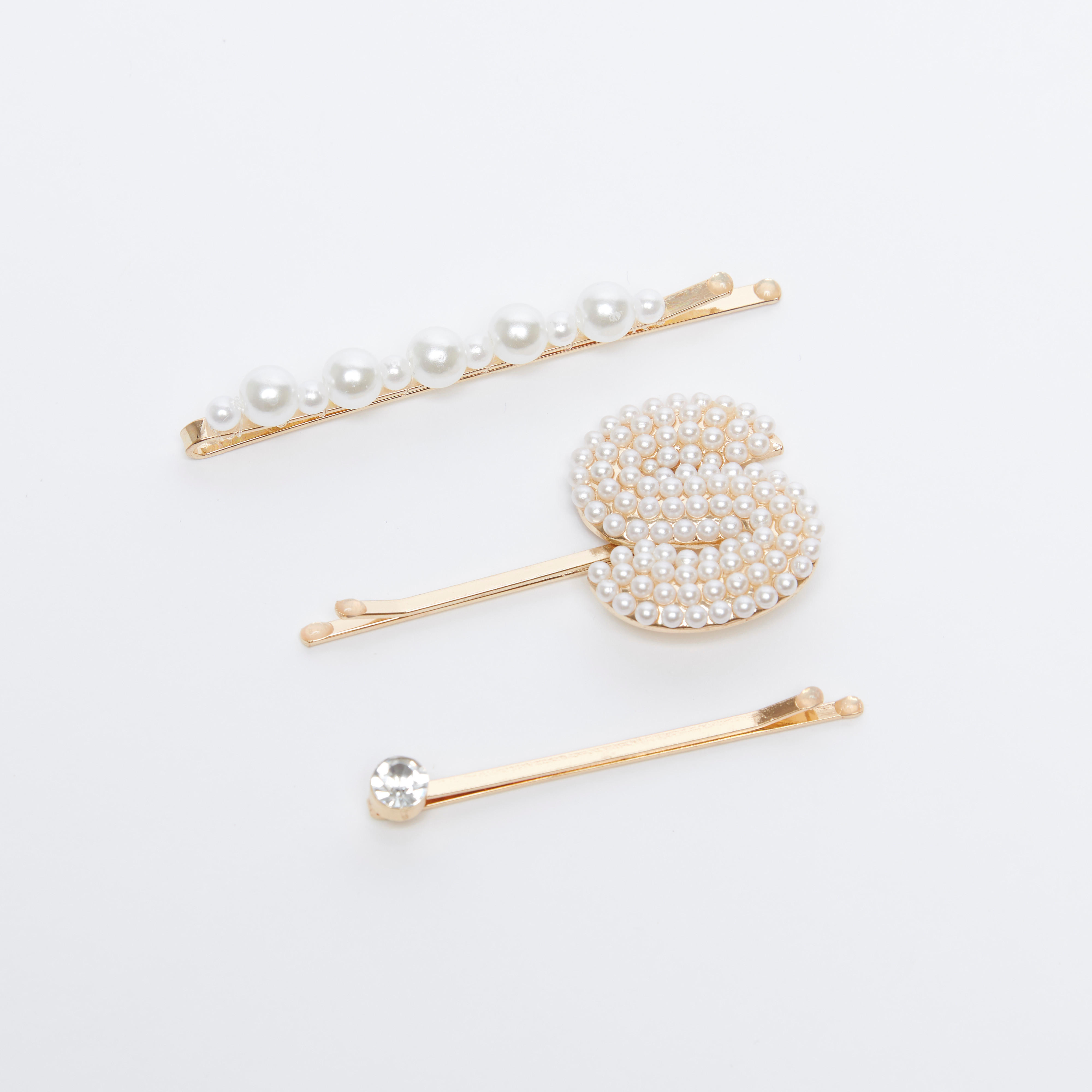 دبابيس شعر مزيّنة- طقم من 3 قطع-women-hairaccessories-image-1
