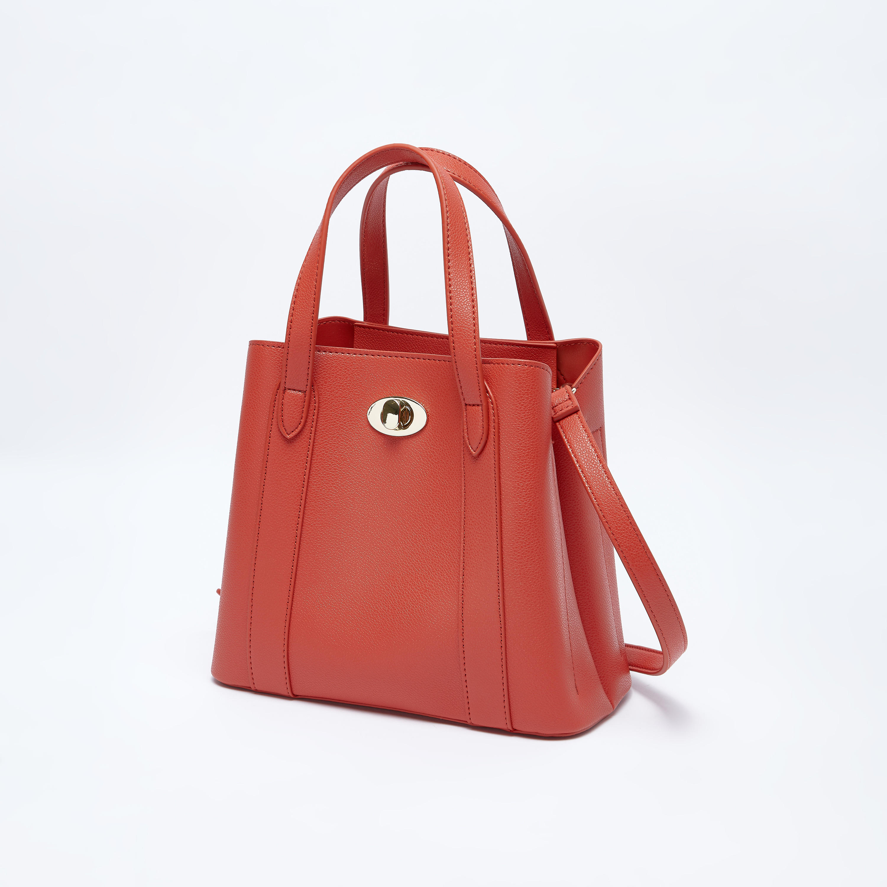شنطة توتي بارزة الملمس بسحاب إغلاق ومقابض مزدوجة-women-bagsandwallets-handbags-image-1