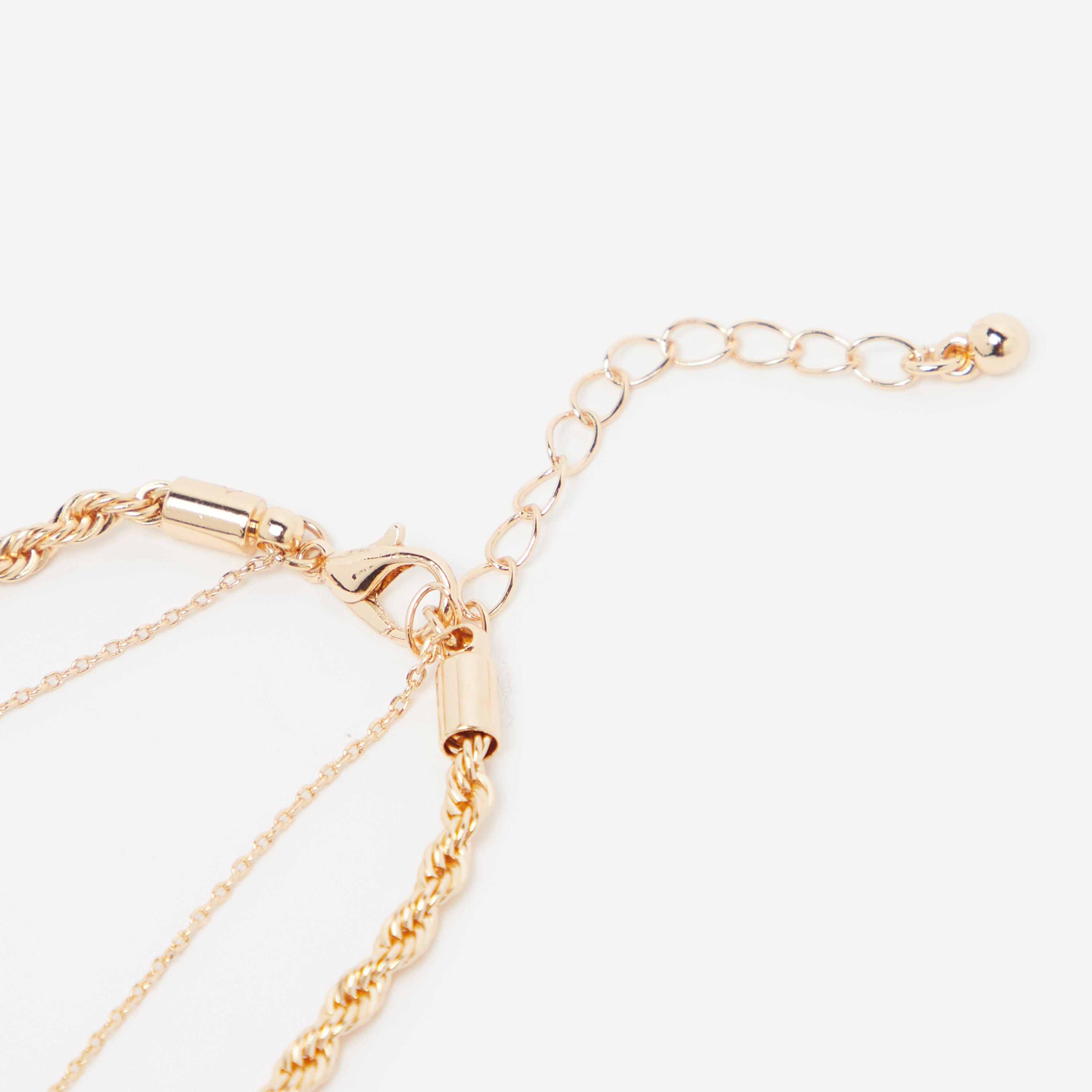 عقد ميتاليك متعدّد الطبقات بمشبك إغلاق-women-watchesandjewellery-jewellery-necklacesandpendants-image-2