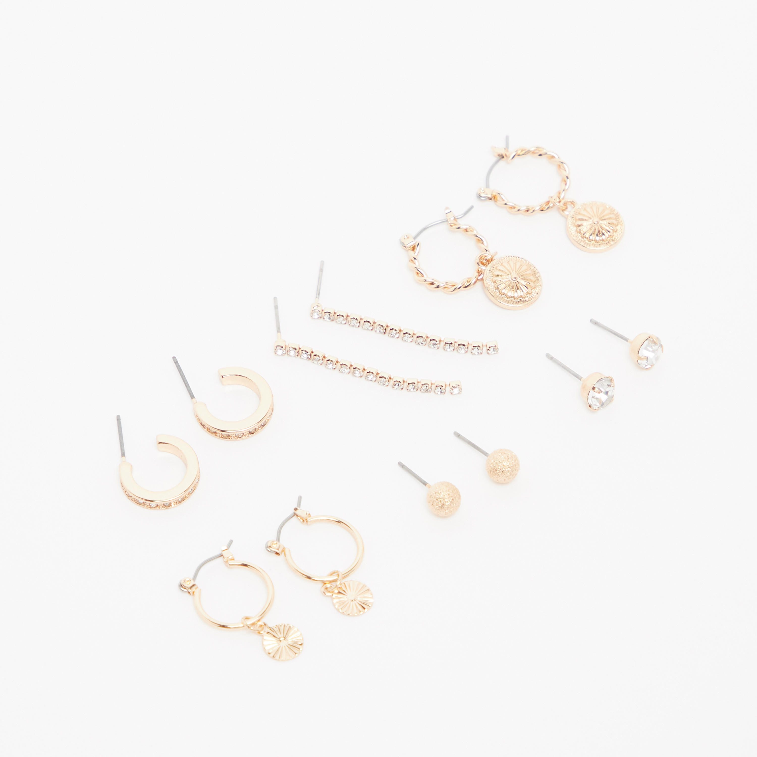 حلقان متنوعة - طقم من 6 أزواج-women-watchesandjewellery-jewellery-earrings-image-1