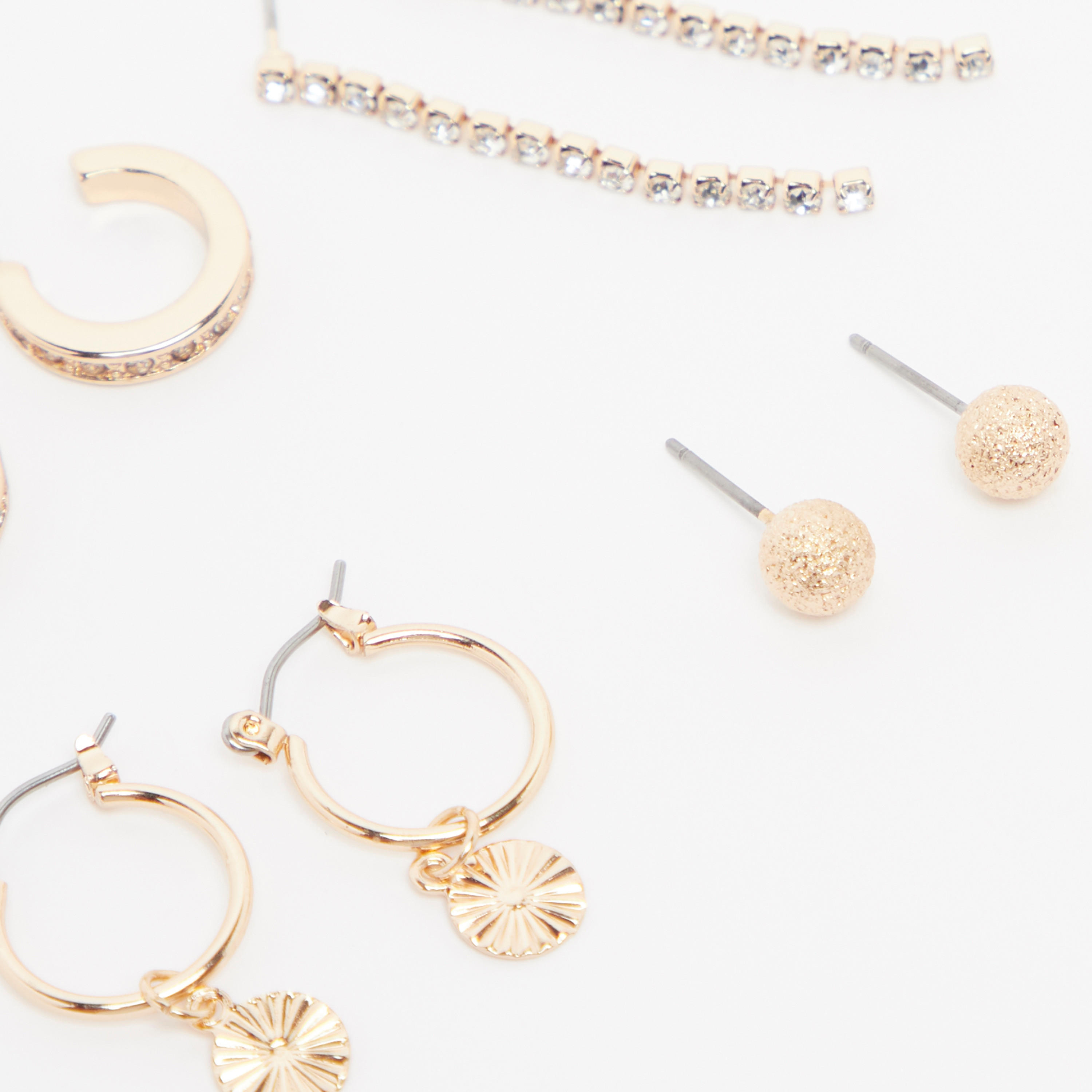 حلقان متنوعة - طقم من 6 أزواج-women-watchesandjewellery-jewellery-earrings-image-3