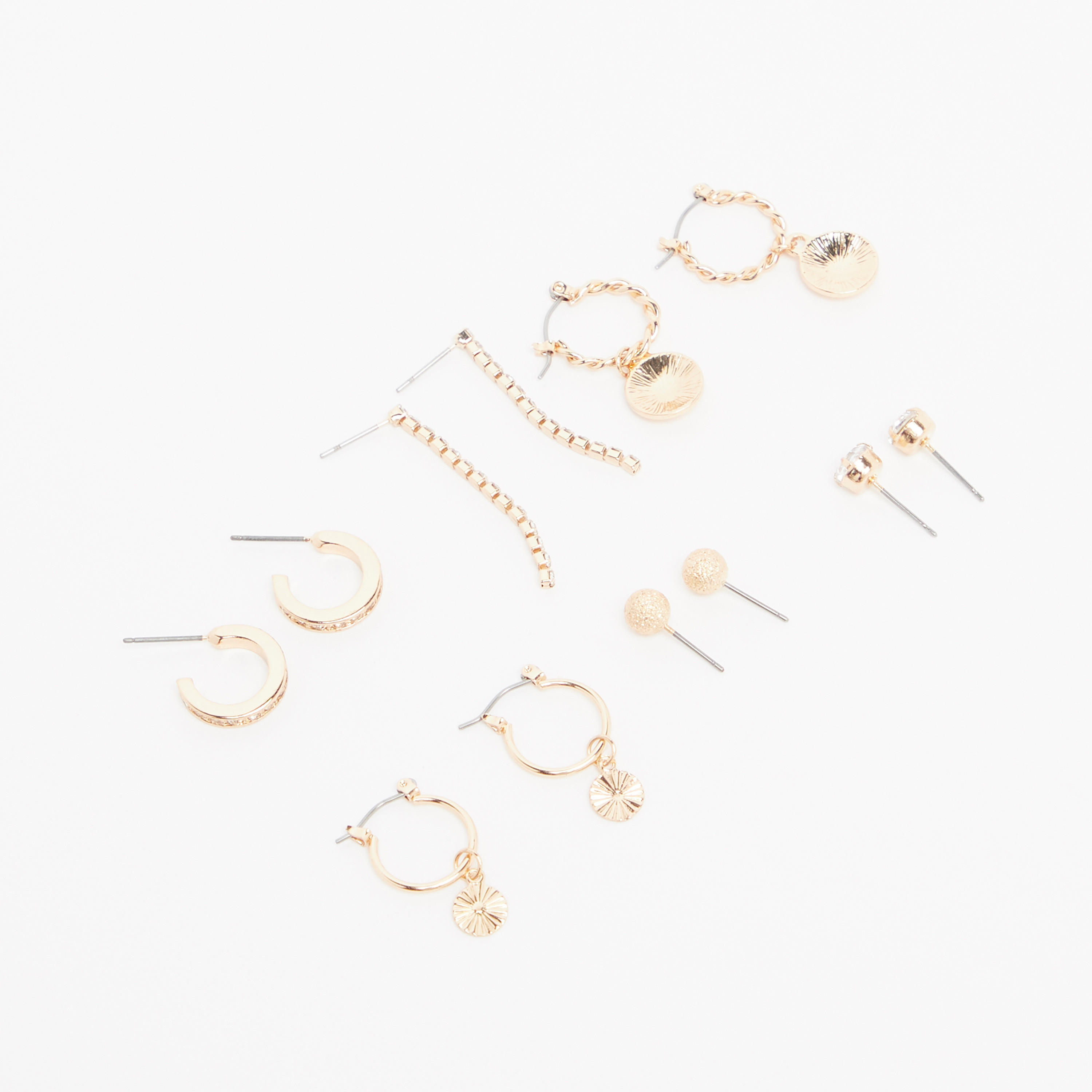 حلقان متنوعة - طقم من 6 أزواج-women-watchesandjewellery-jewellery-earrings-image-4