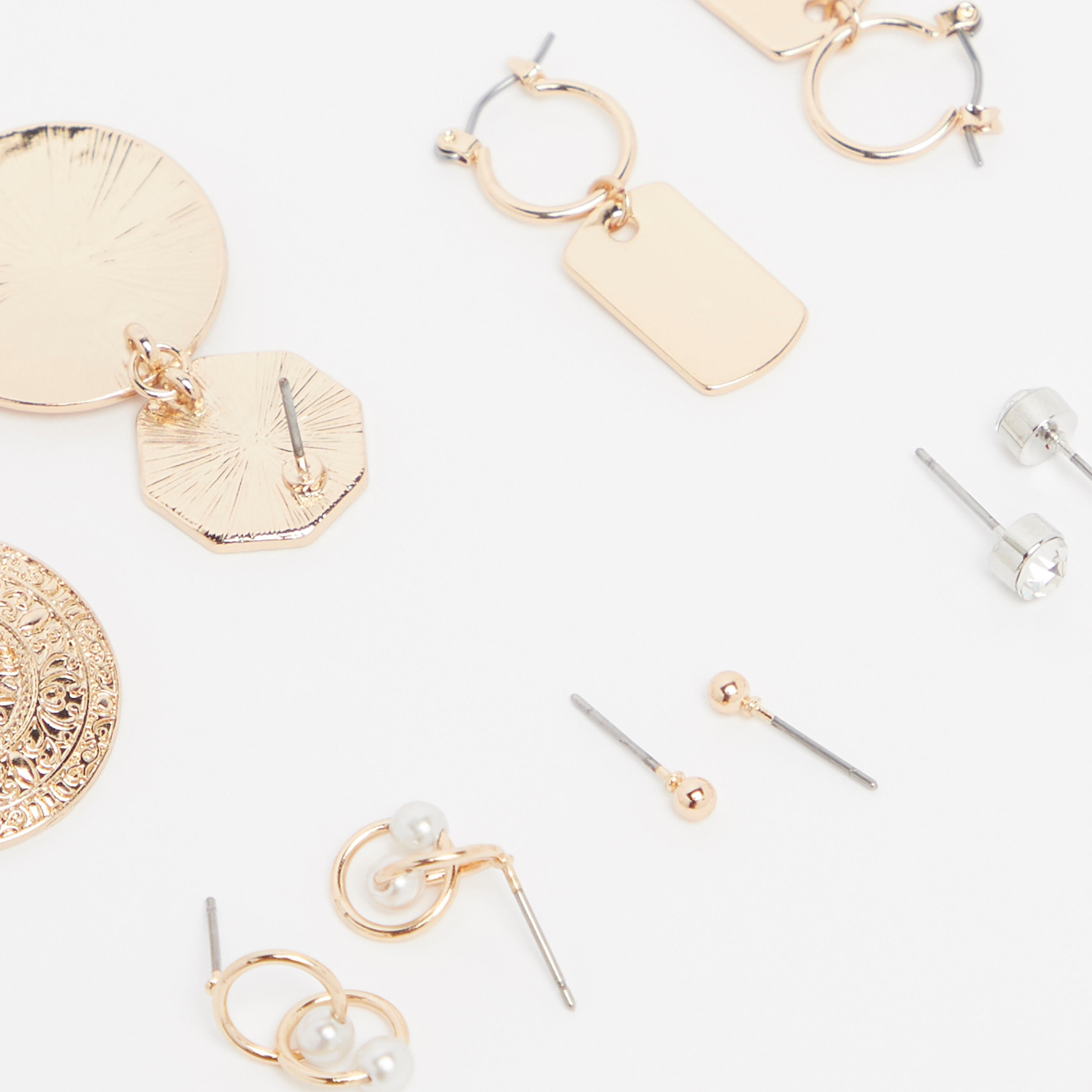 حلقان متنوعة - طقم من 5 أزواج-women-watchesandjewellery-jewellery-earrings-image-3