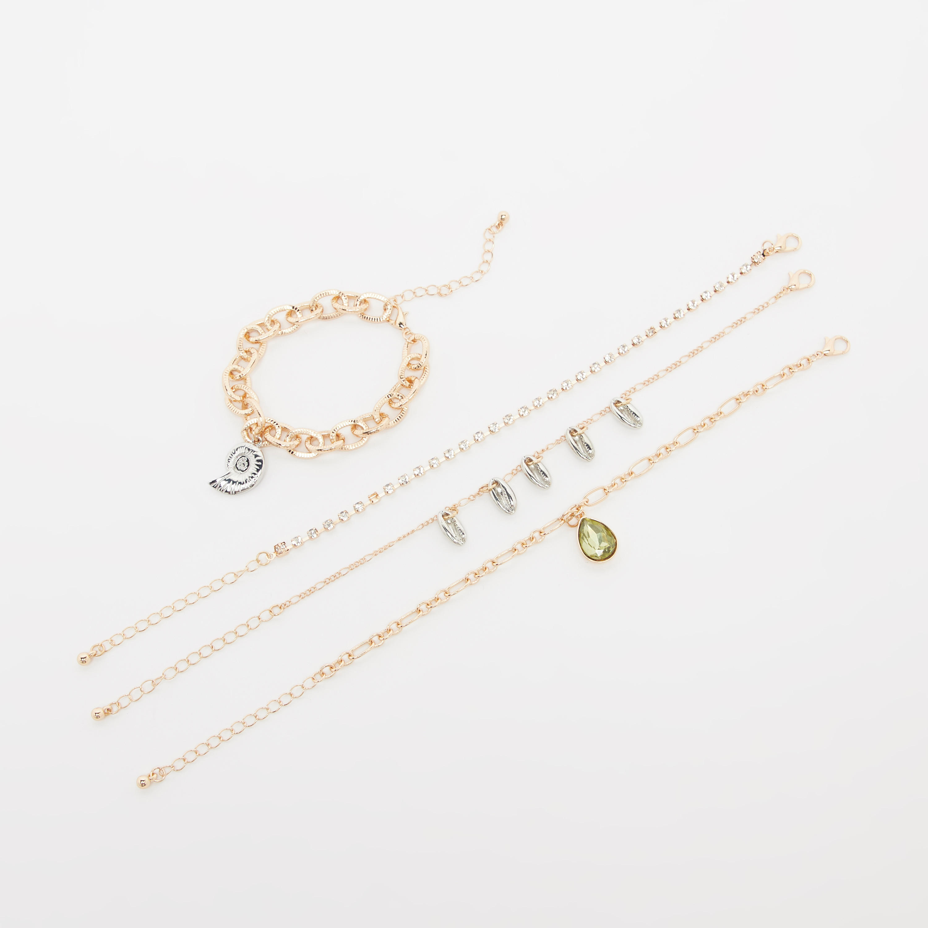 اساور مزينة - طقم من 4 قطع-women-watchesandjewellery-jewellery-banglesandbracelets-image-1