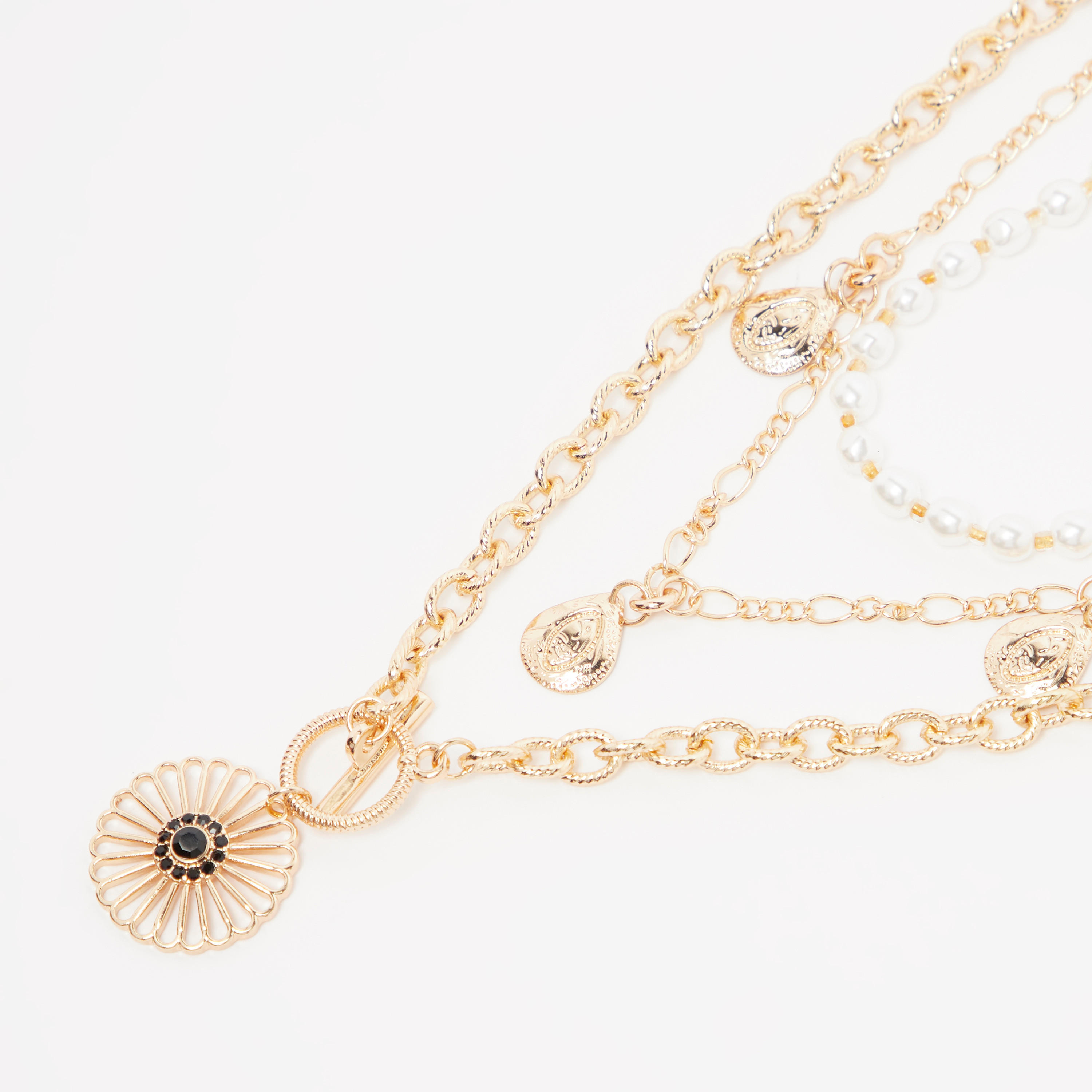 قلادة مزيّنة - طقم من 3 قطع-women-watchesandjewellery-jewellery-necklacesandpendants-image-1