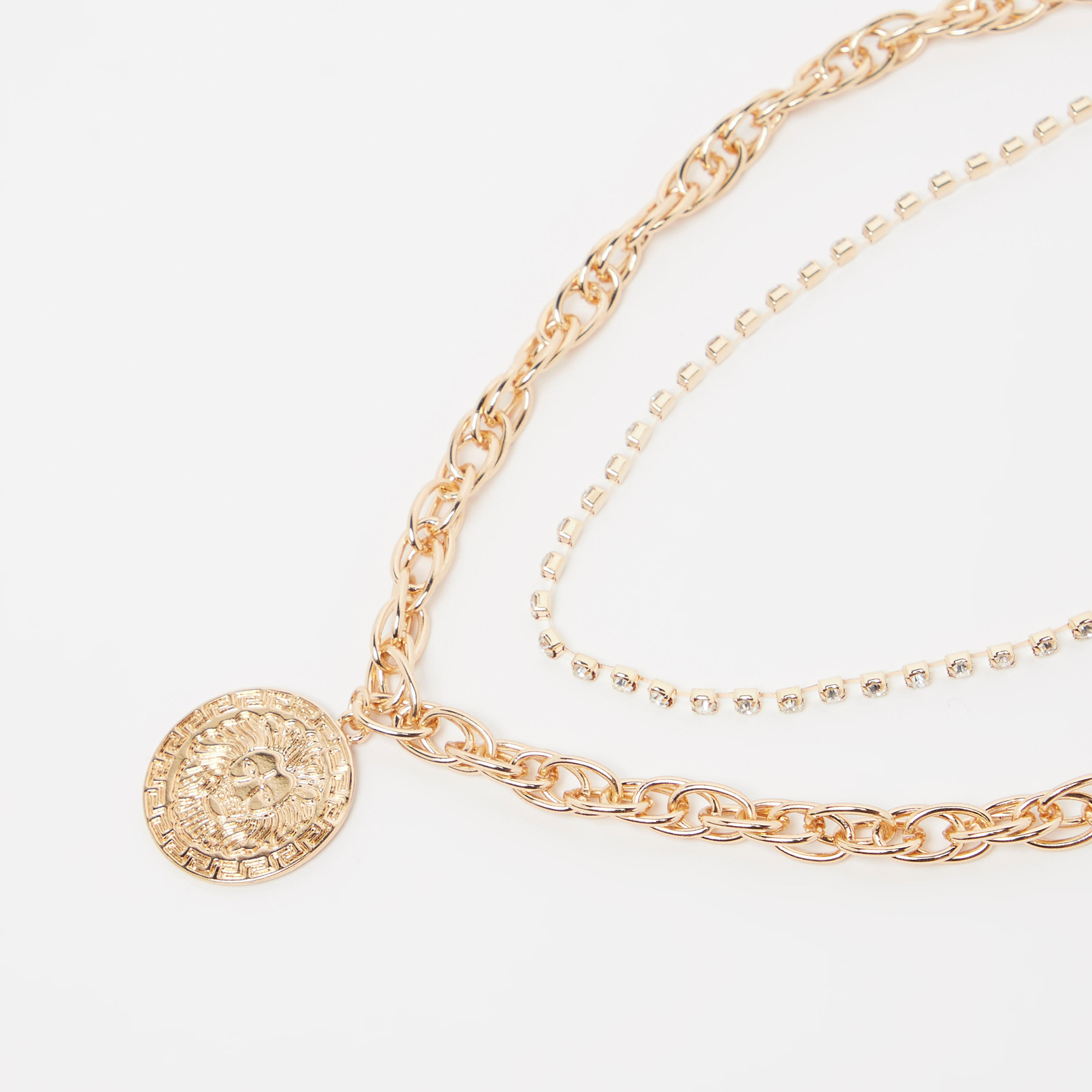 قلادة متنوعة بمشبك إغلاق - طقم من قطعتين-women-watchesandjewellery-jewellery-necklacesandpendants-image-1