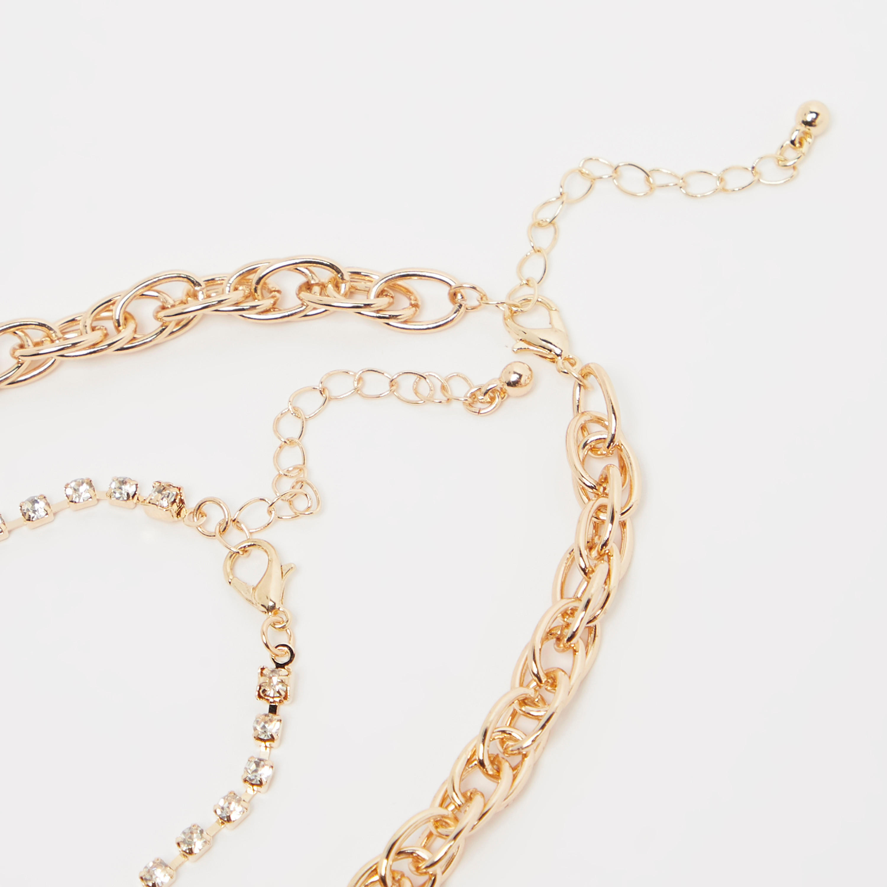 قلادة متنوعة بمشبك إغلاق - طقم من قطعتين-women-watchesandjewellery-jewellery-necklacesandpendants-image-3