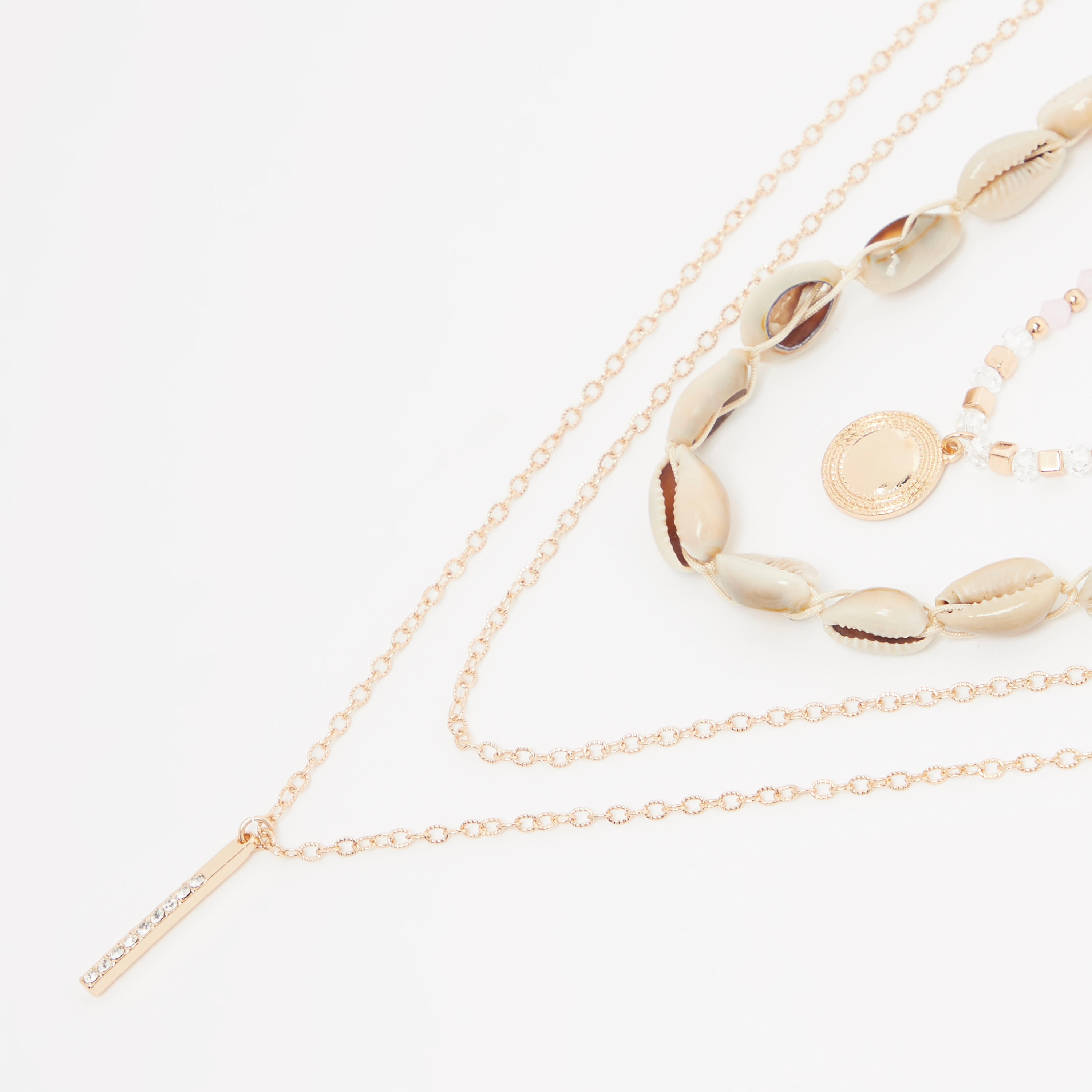 قلادة متنوعة بمشبك إغلاق - طقم من 4 قطع-women-watchesandjewellery-jewellery-necklacesandpendants-image-1