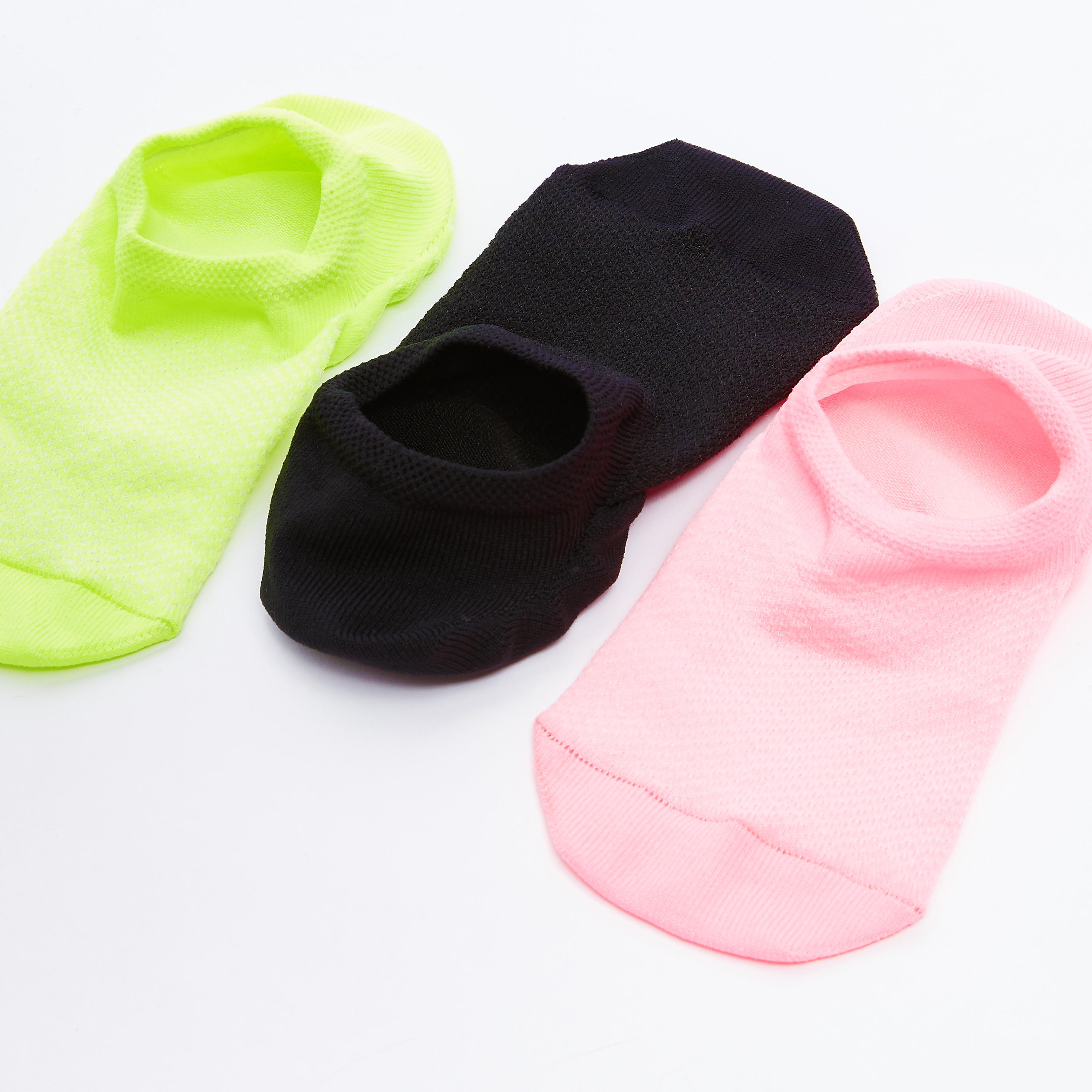 جوارب غير مرئية متعددة الألوان بحوّاف مطّاطية - طقم من 3 أزواج-women-socksandstockings-image-2