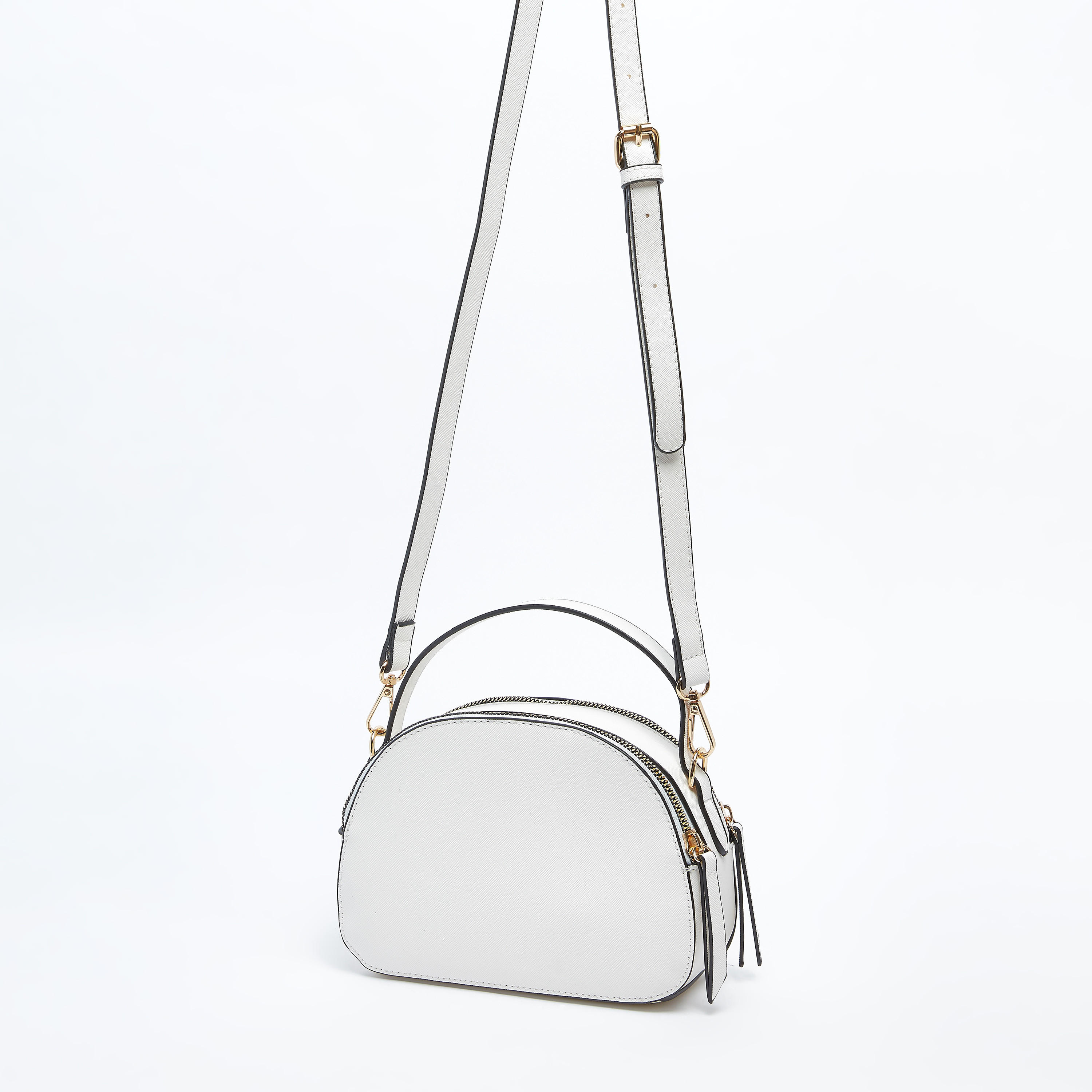 شنطة كروس بودي بارزة الملمس بسحاب إغلاق وحمالة قابلة للفصل-women-bagsandwallets-handbags-image-3