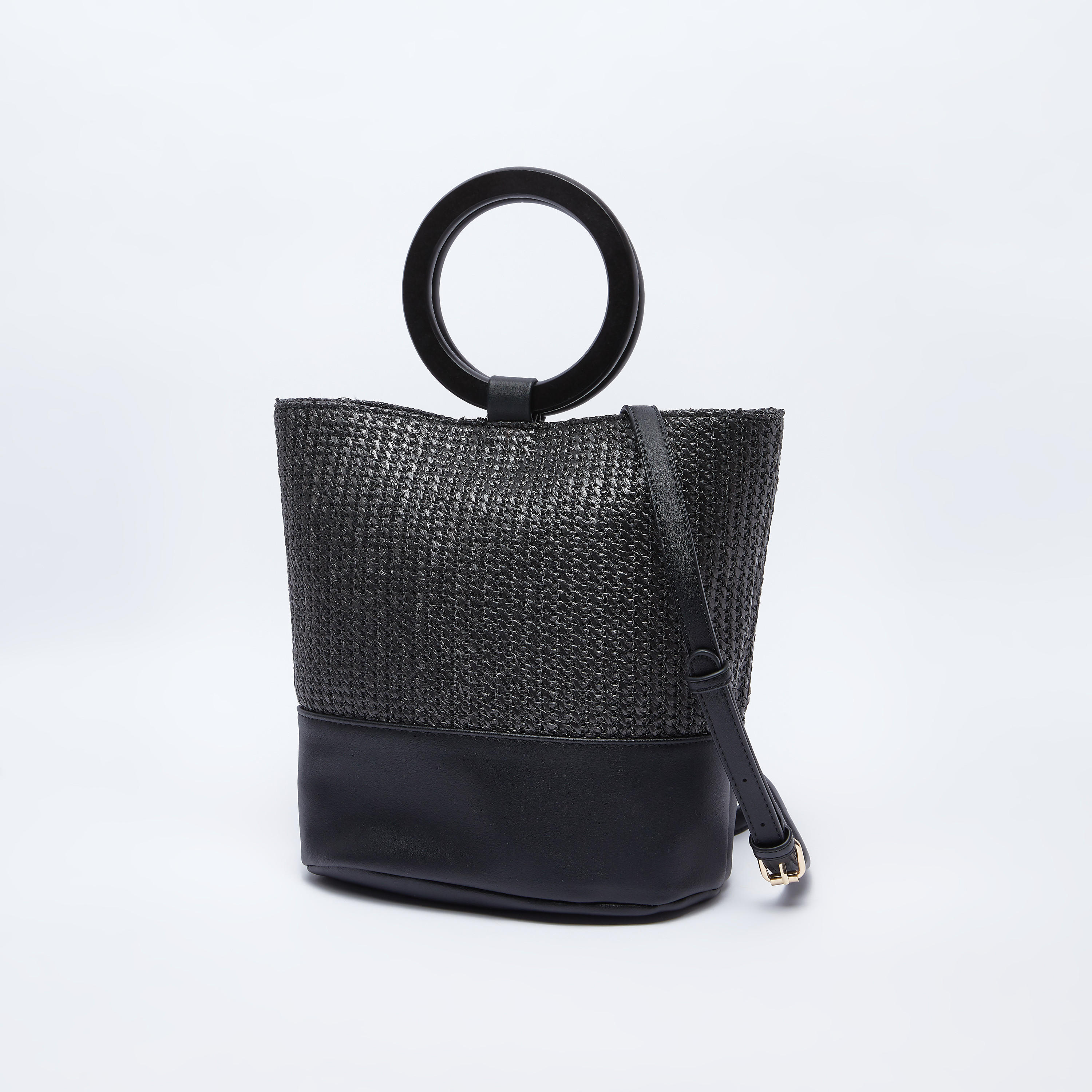 شنطة توتي بارزة الملمس بزر مغناطيسي وحمّالة قابلة للفصل-women-bagsandwallets-handbags-image-1