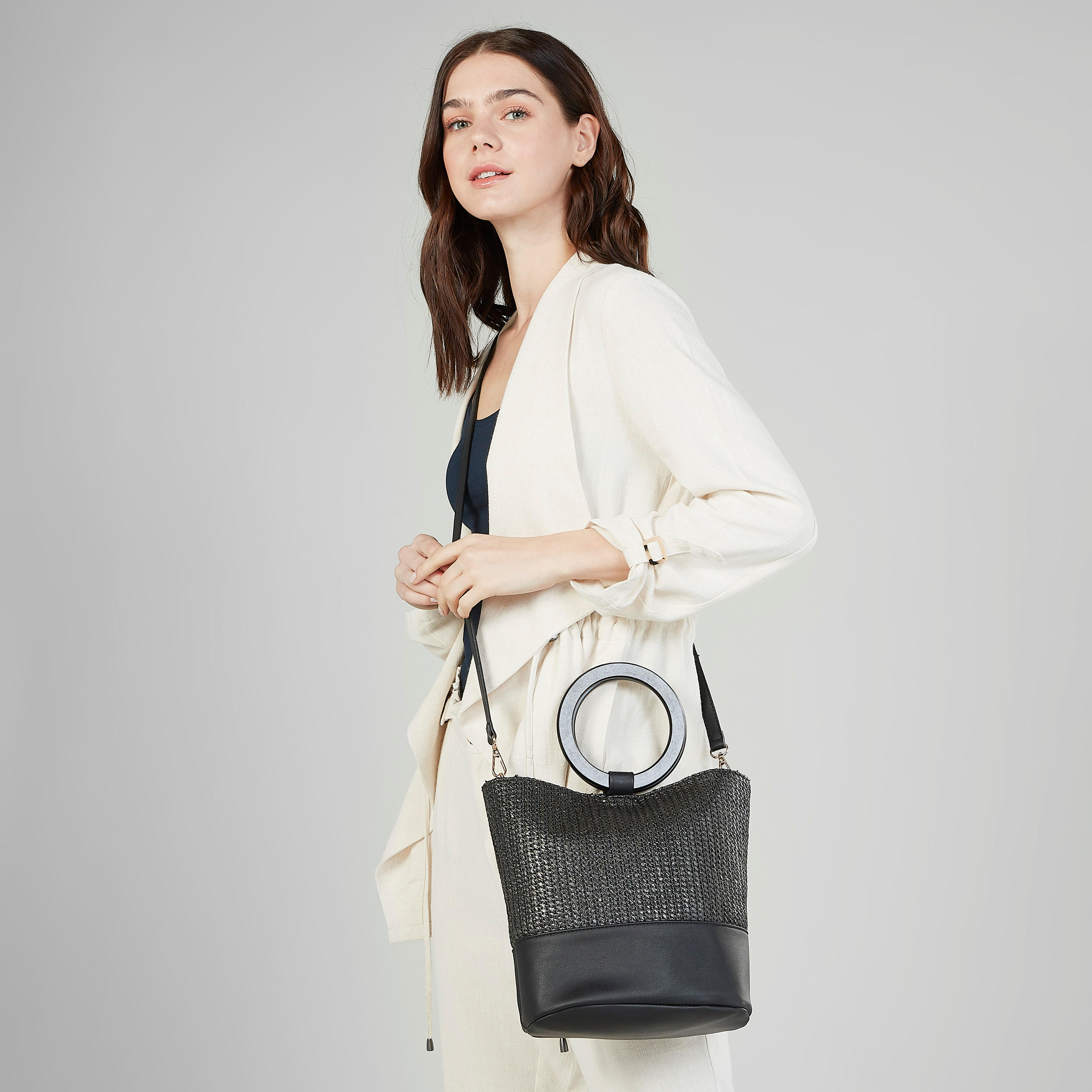 شنطة توتي بارزة الملمس بزر مغناطيسي وحمّالة قابلة للفصل-women-bagsandwallets-handbags-image-2