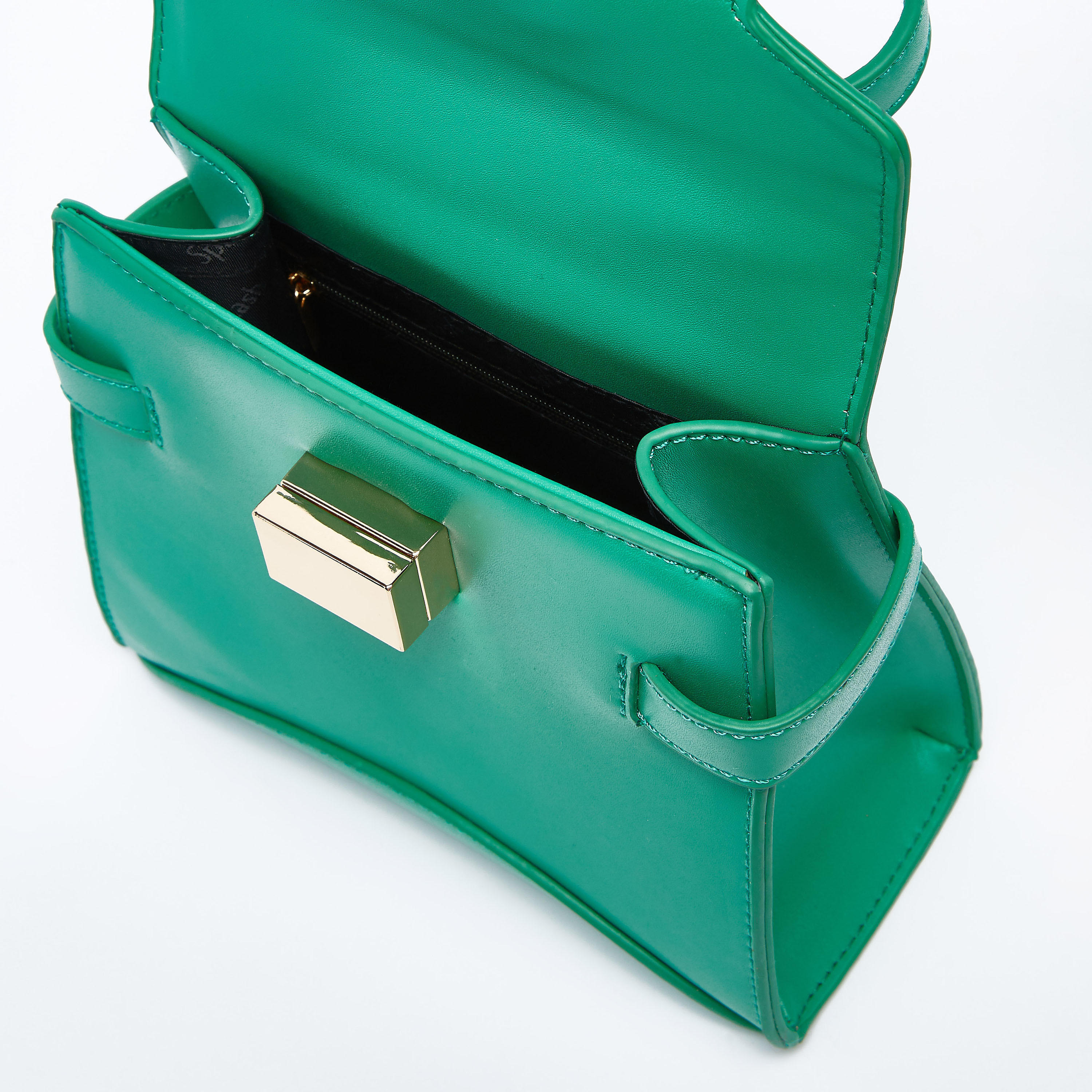 Solid Satchel Bag with Metallic Chain and Top Handle-women-bagsandwallets-handbags-image-3