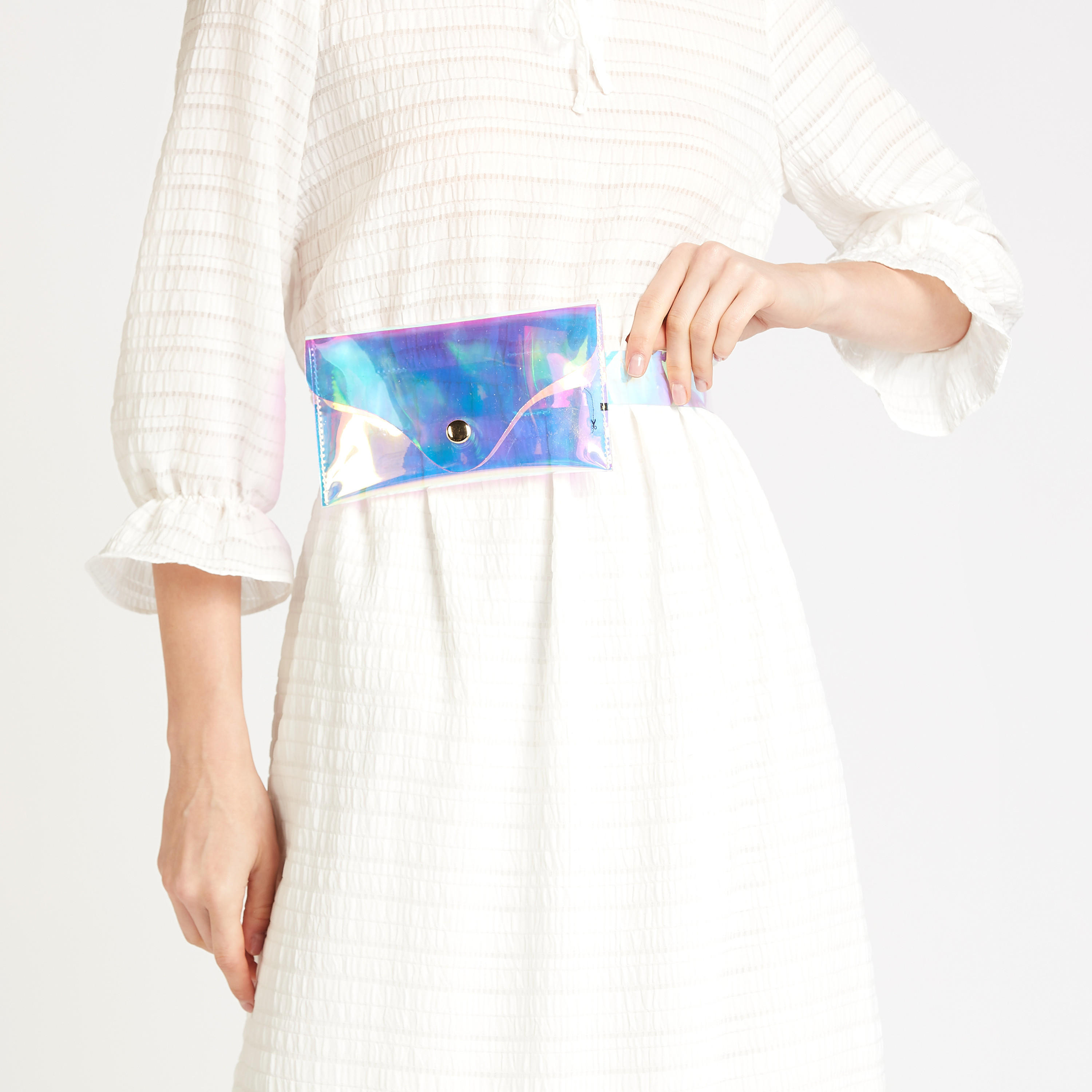 See Through Fanny Pack with Pin Buckle Closure-women-bagsandwallets-handbags-image-2