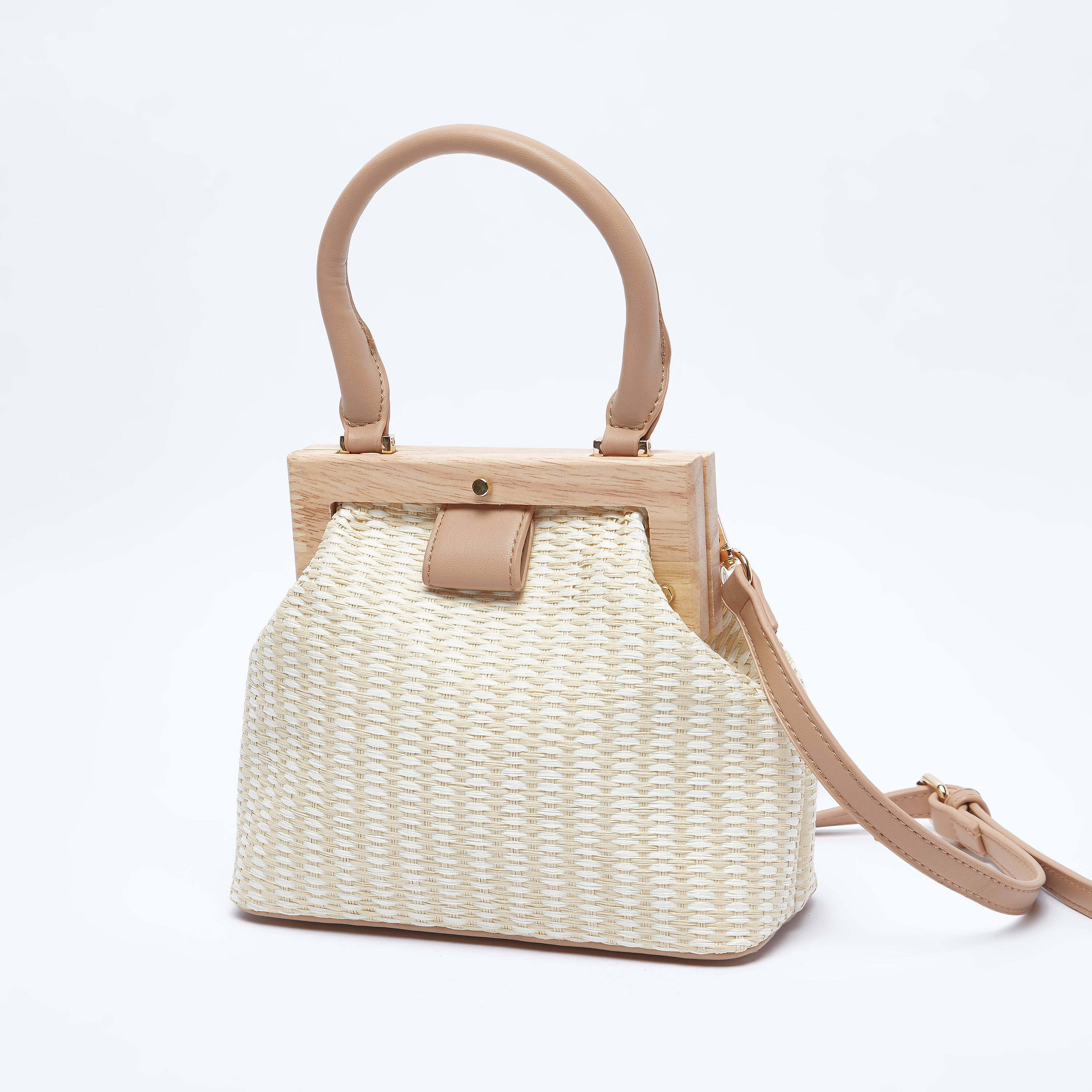 شنطة كروس بودي بارزة الملمس بحمّالات قابلة للفصل ومقابض مزدوجة-women-bagsandwallets-handbags-image-1