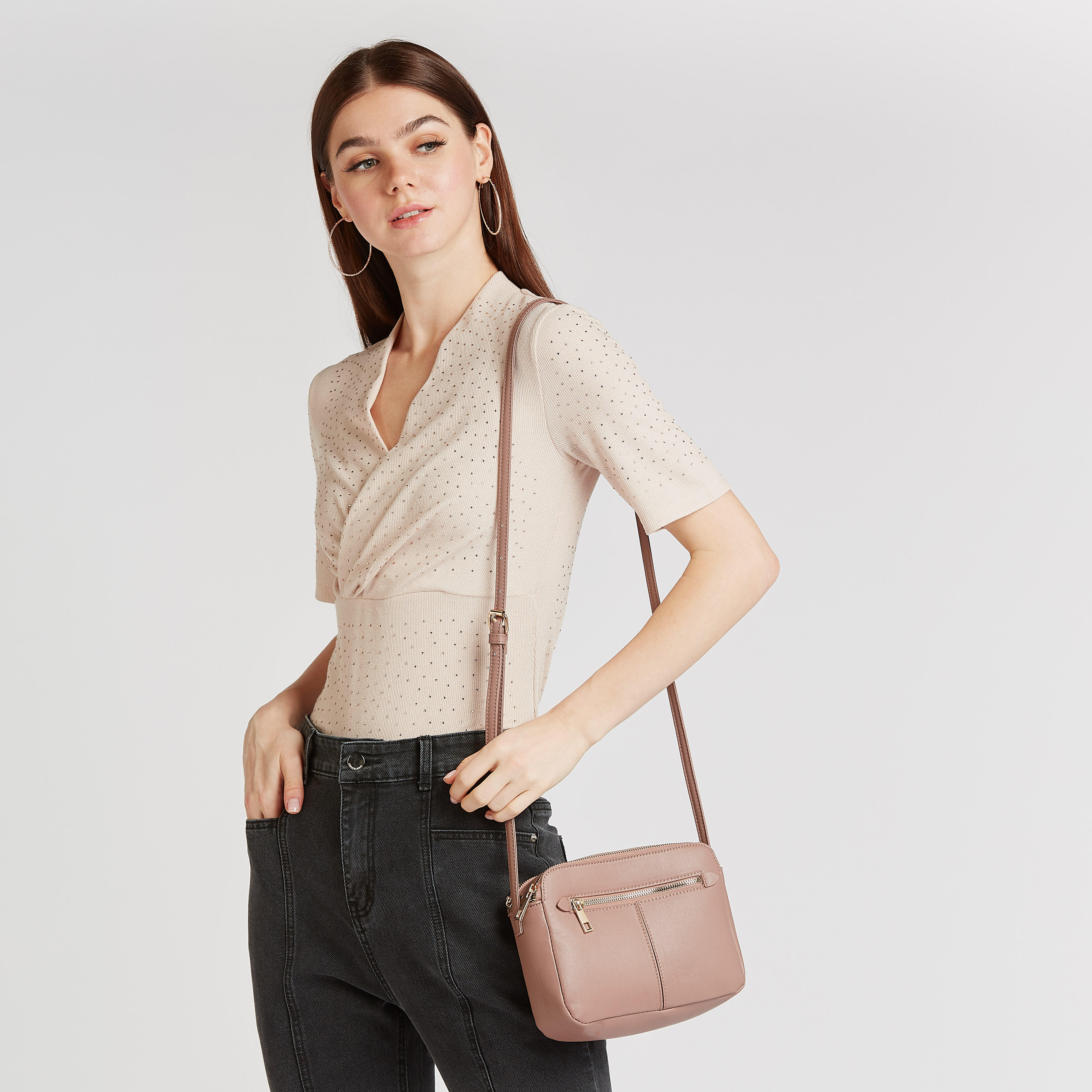 Solid Crossbody Bag with Adjustable Shoulder Strap-women-bagsandwallets-handbags-image-2