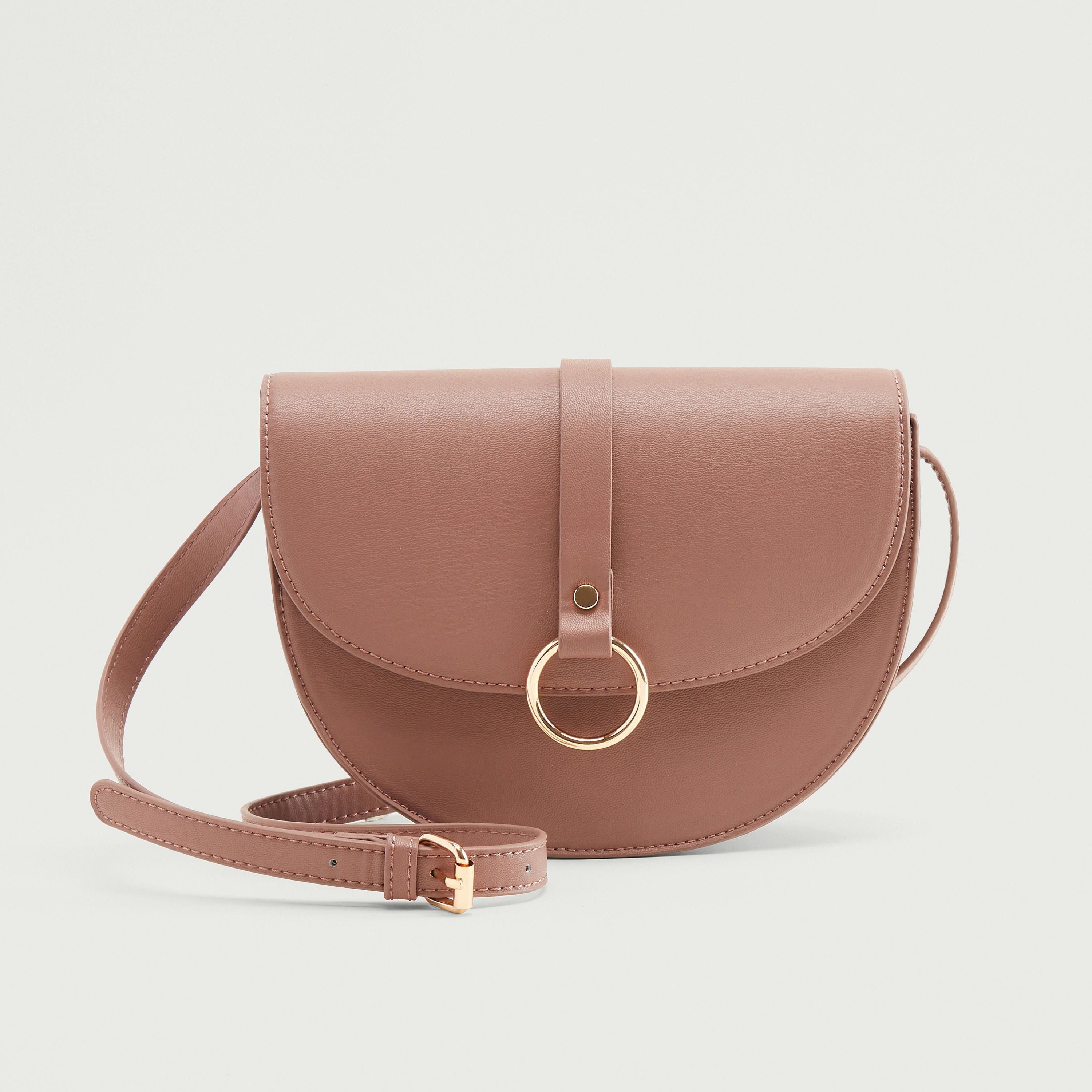 Solid Satchel Bag with Magnetic Snap Closure and Adjustable Strap-women-bagsandwallets-handbags-image-1