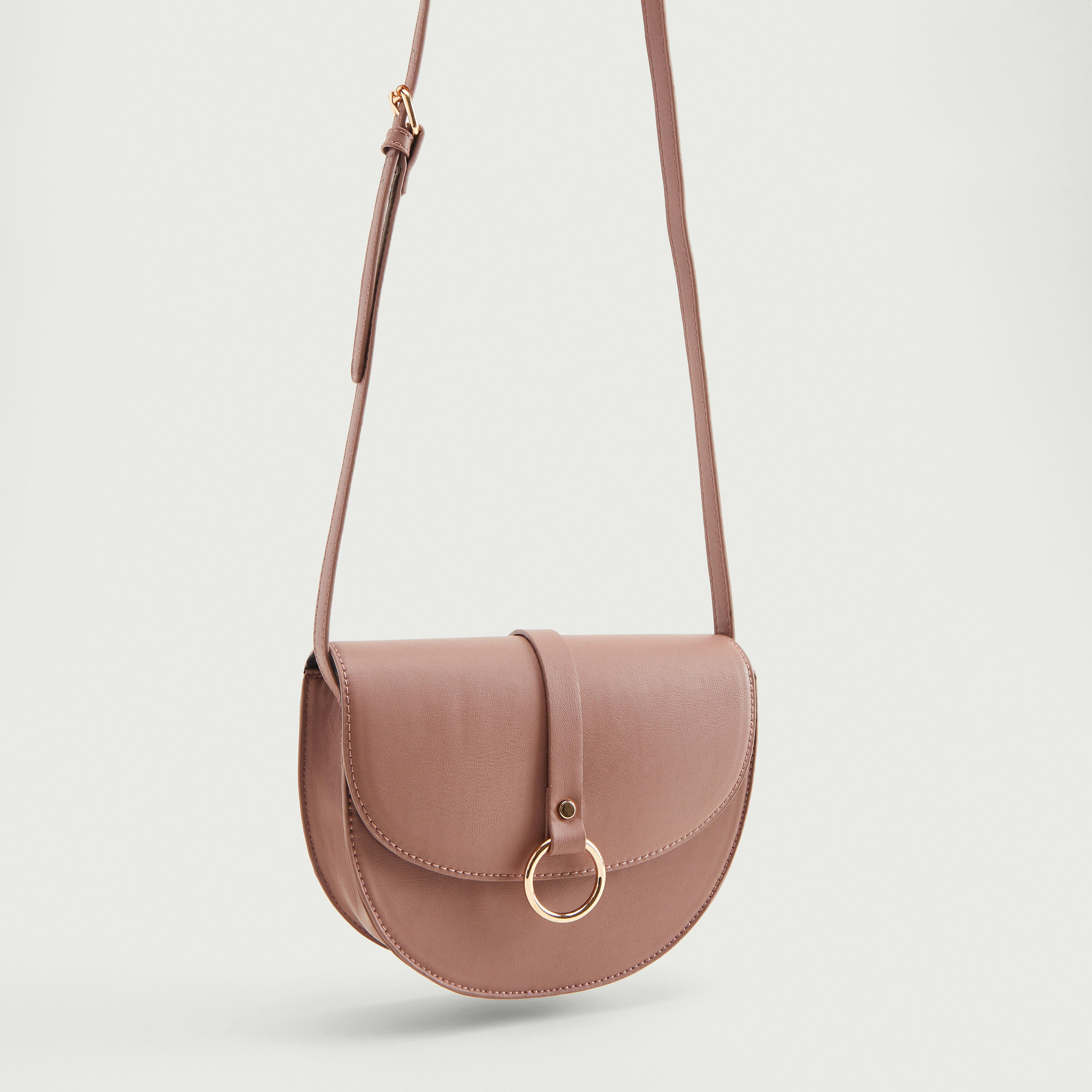 Solid Satchel Bag with Magnetic Snap Closure and Adjustable Strap-women-bagsandwallets-handbags-image-3