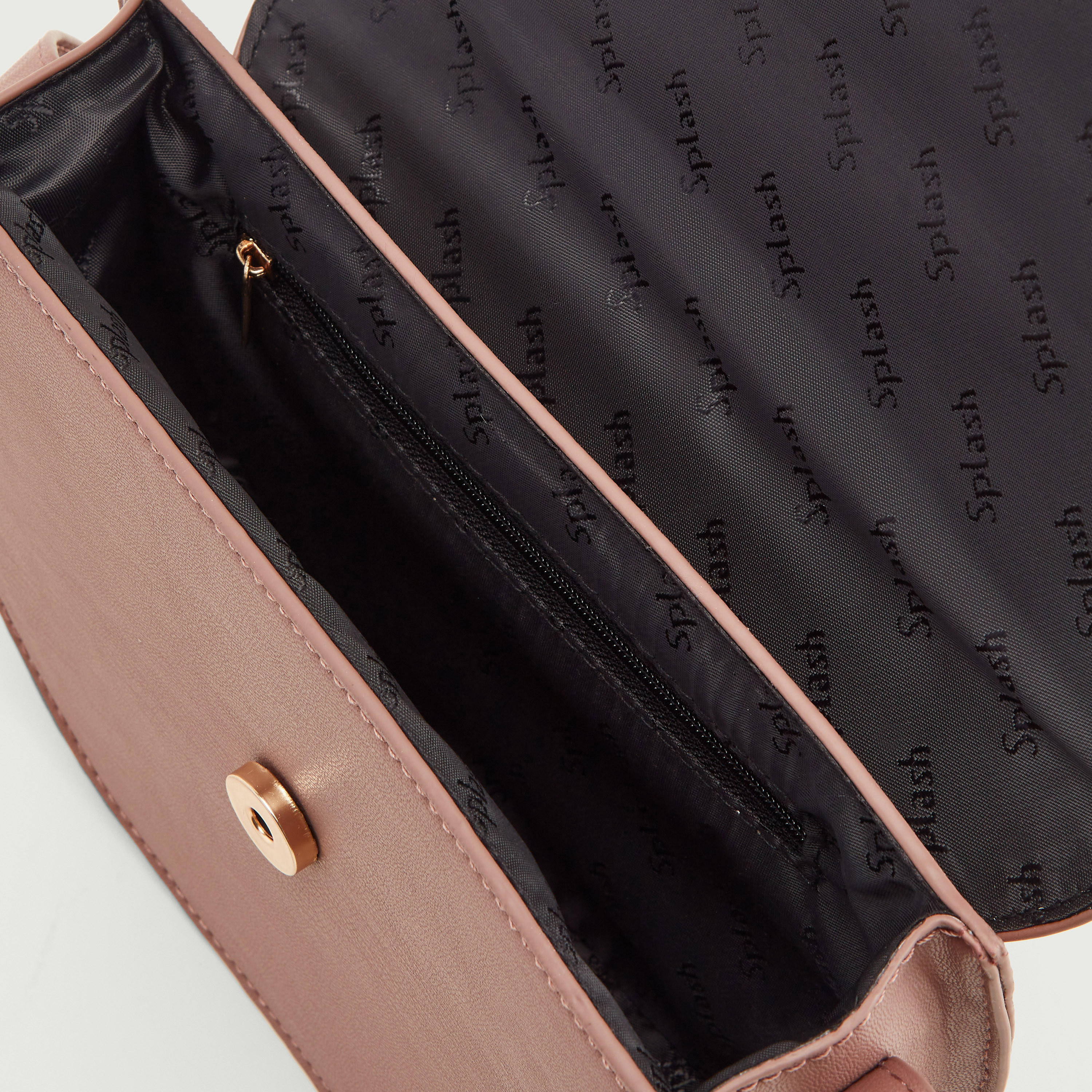 Solid Satchel Bag with Magnetic Snap Closure and Adjustable Strap-women-bagsandwallets-handbags-image-5