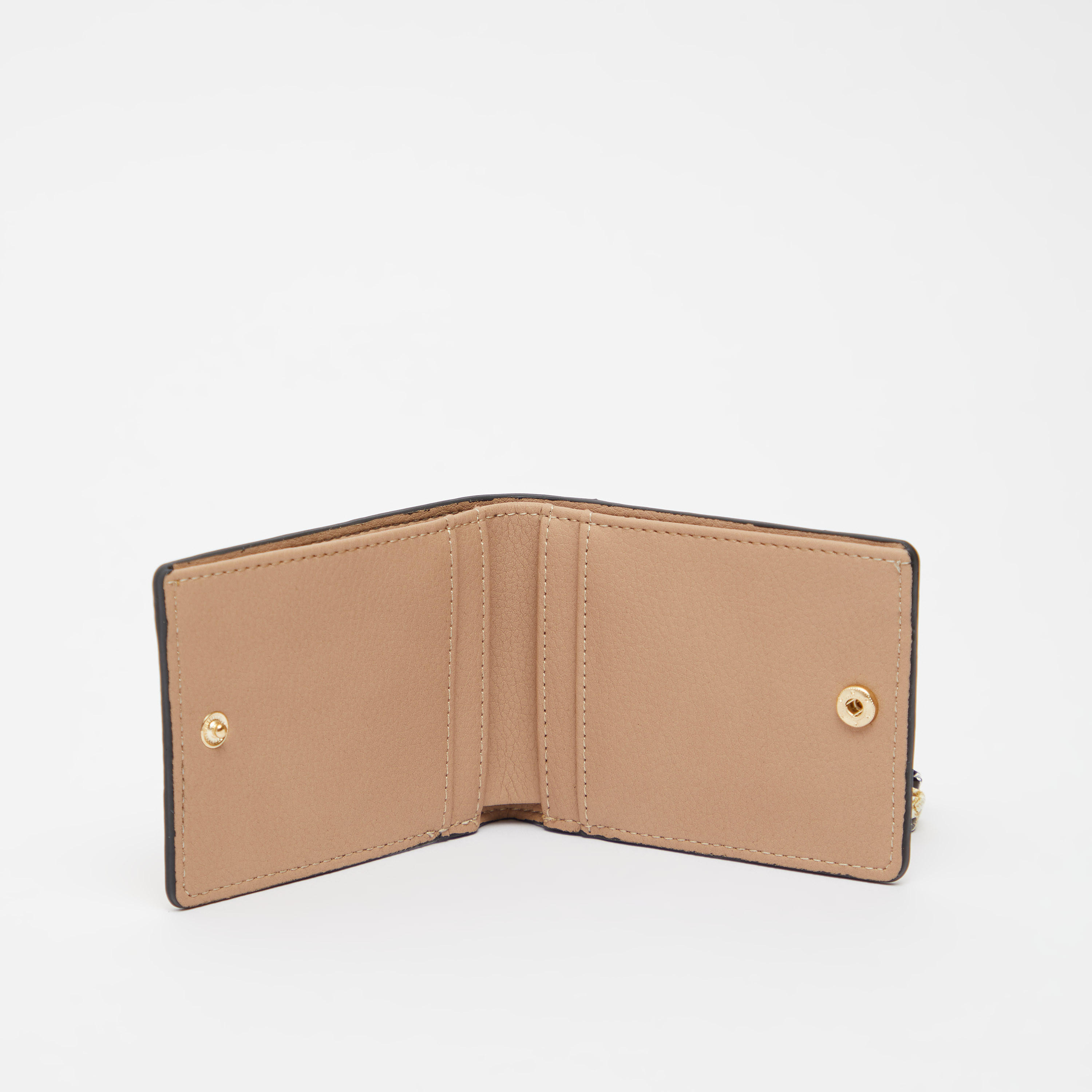 محفظة بارزة الملمس بطيّة مزدوجة وزر إغلاق-women-bagsandwallets-wallets-image-2