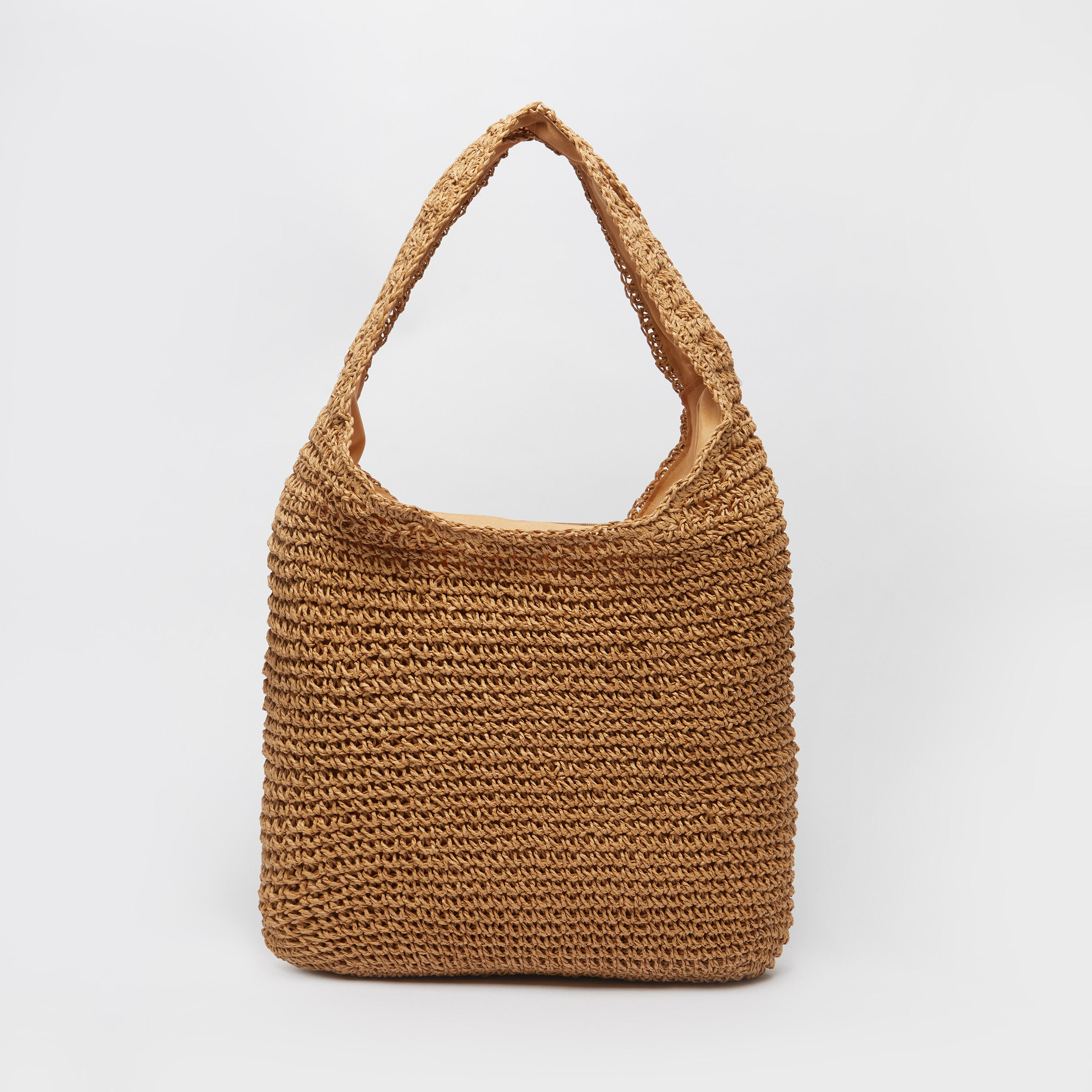 Textured Tote Bag with Handle and Zip Closure-women-bagsandwallets-handbags-image-1