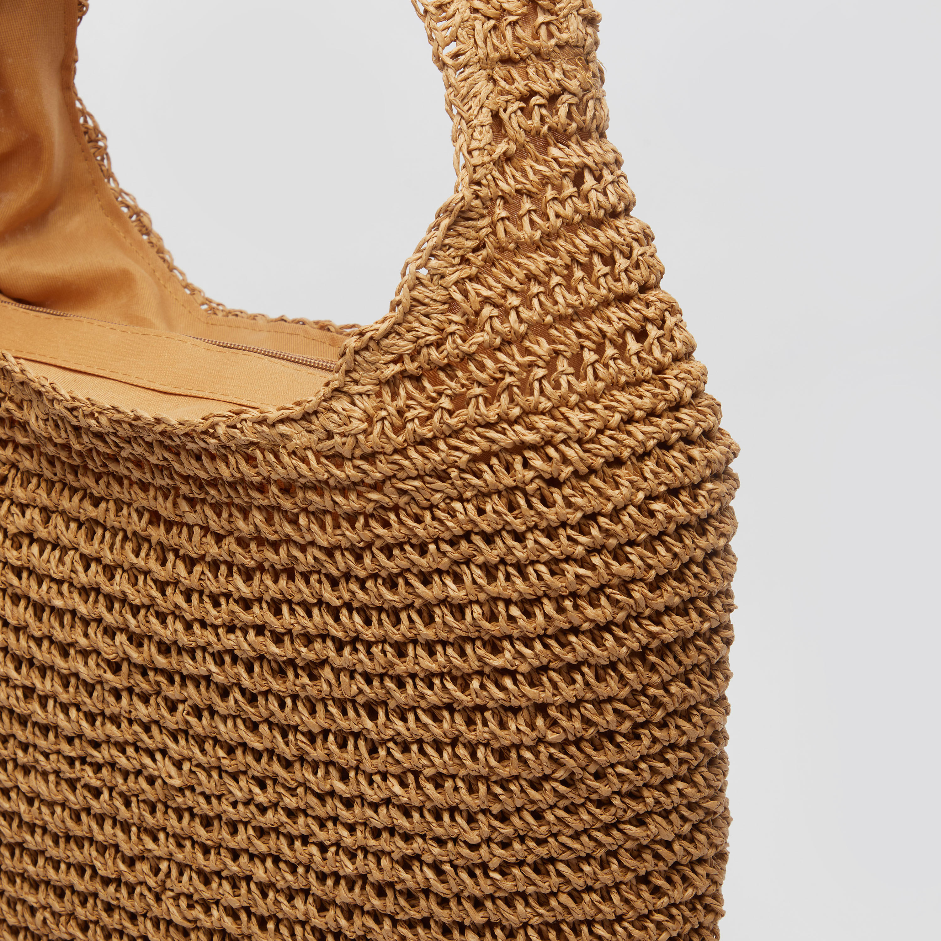 Textured Tote Bag with Handle and Zip Closure-women-bagsandwallets-handbags-image-3