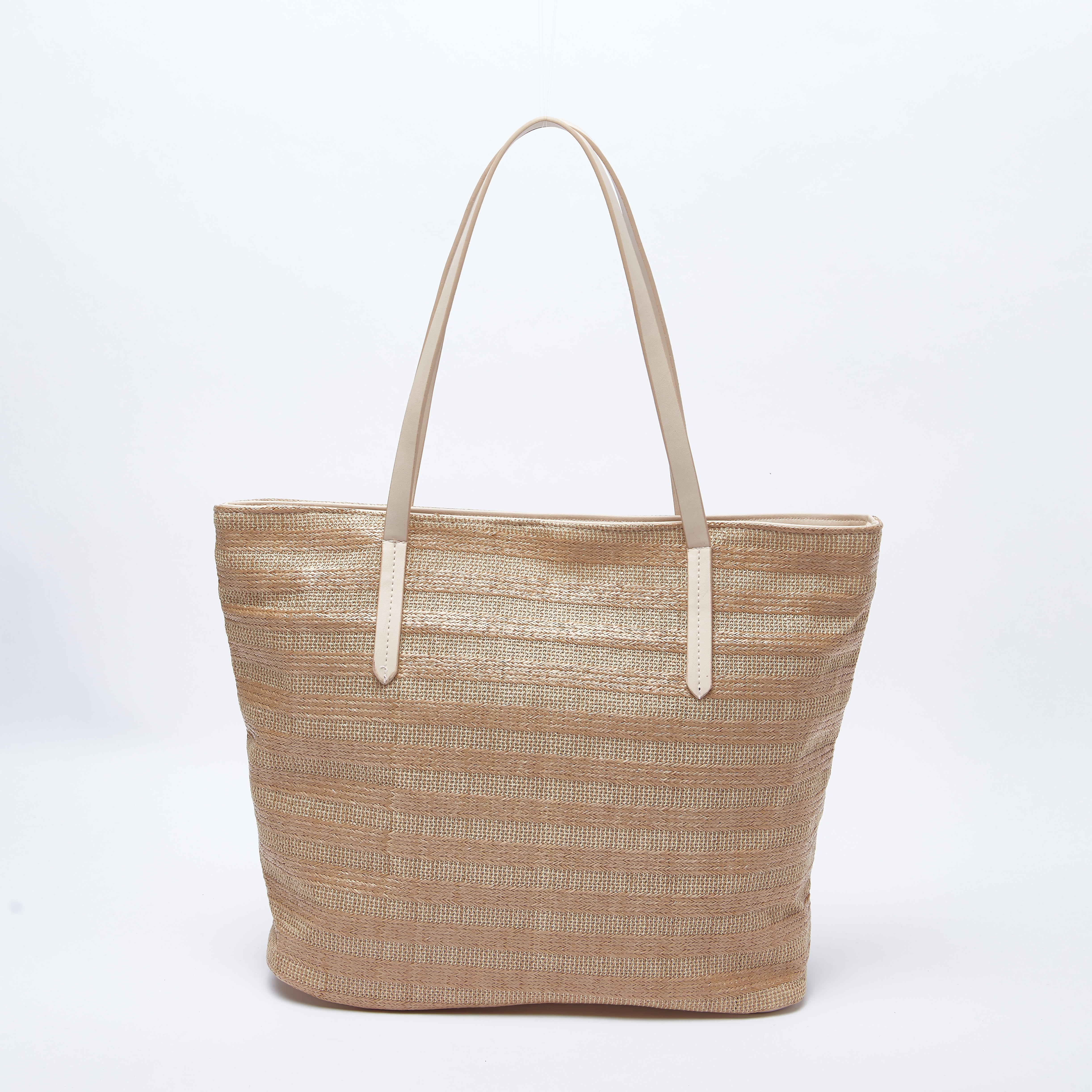 شنطة توتي بارزة الملمس بسحاب إغلاق ومقابض مزدوجة-women-bagsandwallets-handbags-image-3