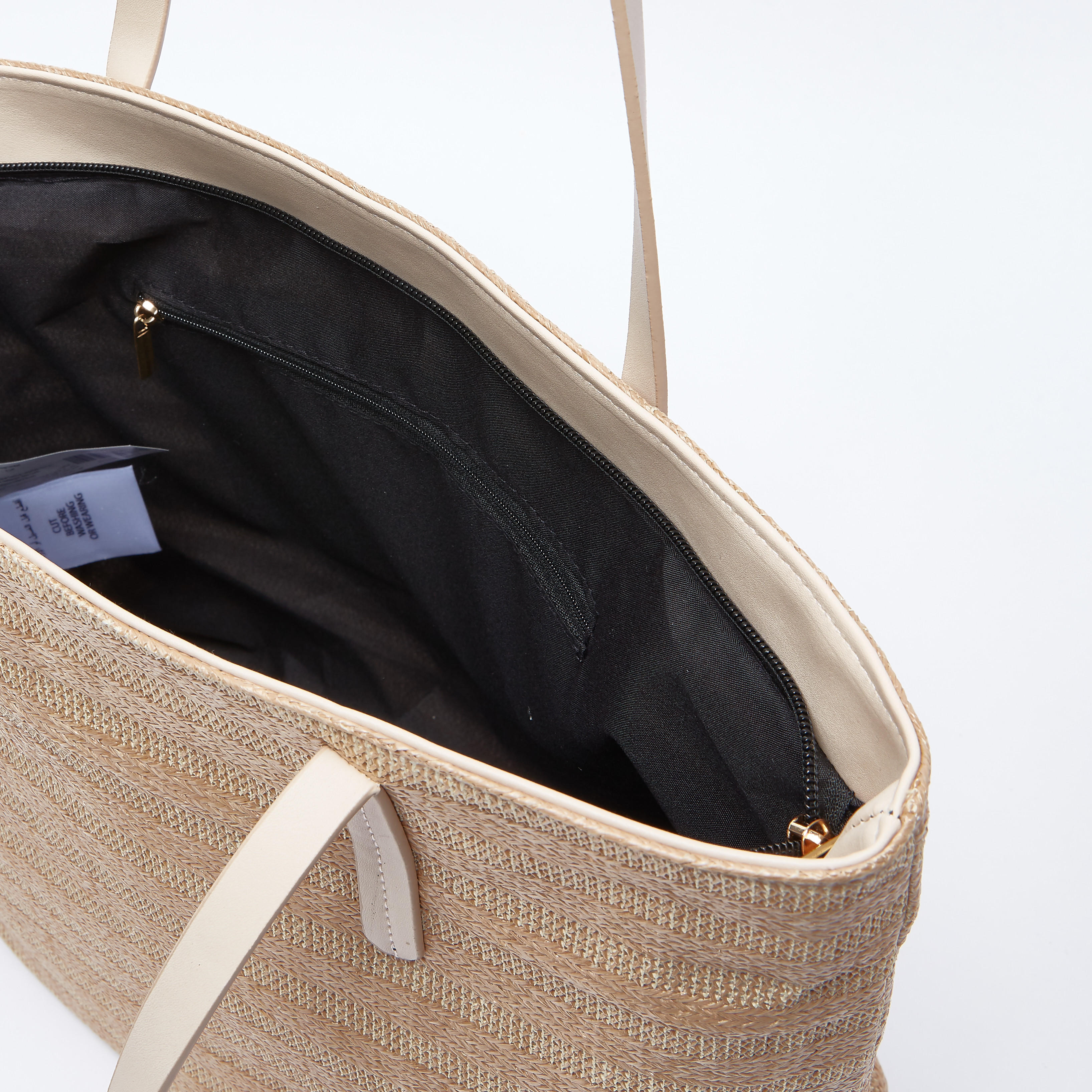 شنطة توتي بارزة الملمس بسحاب إغلاق ومقابض مزدوجة-women-bagsandwallets-handbags-image-4