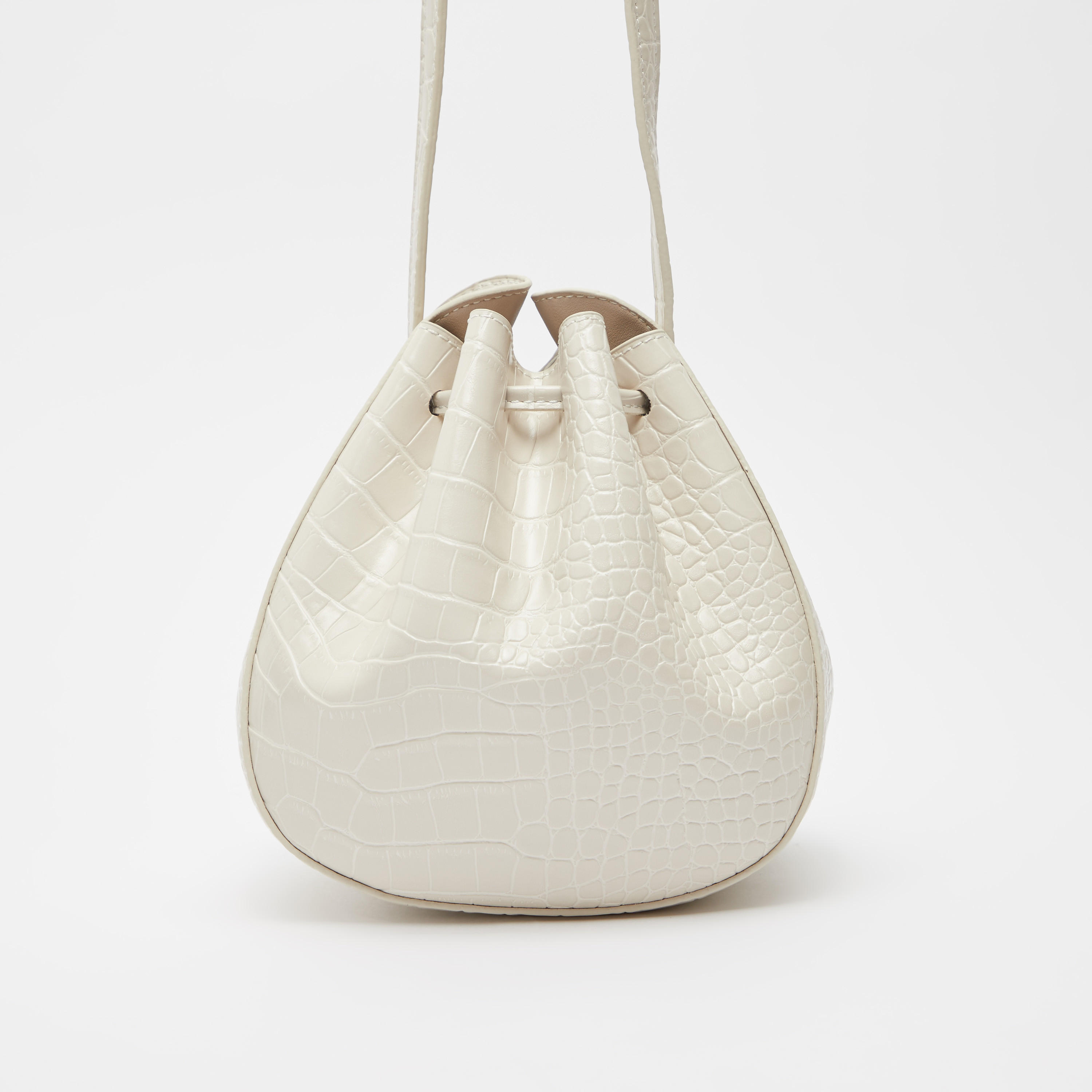 شنطة دلو بارزة الملمس برباط إغلاق وحزام-women-bagsandwallets-handbags-image-3