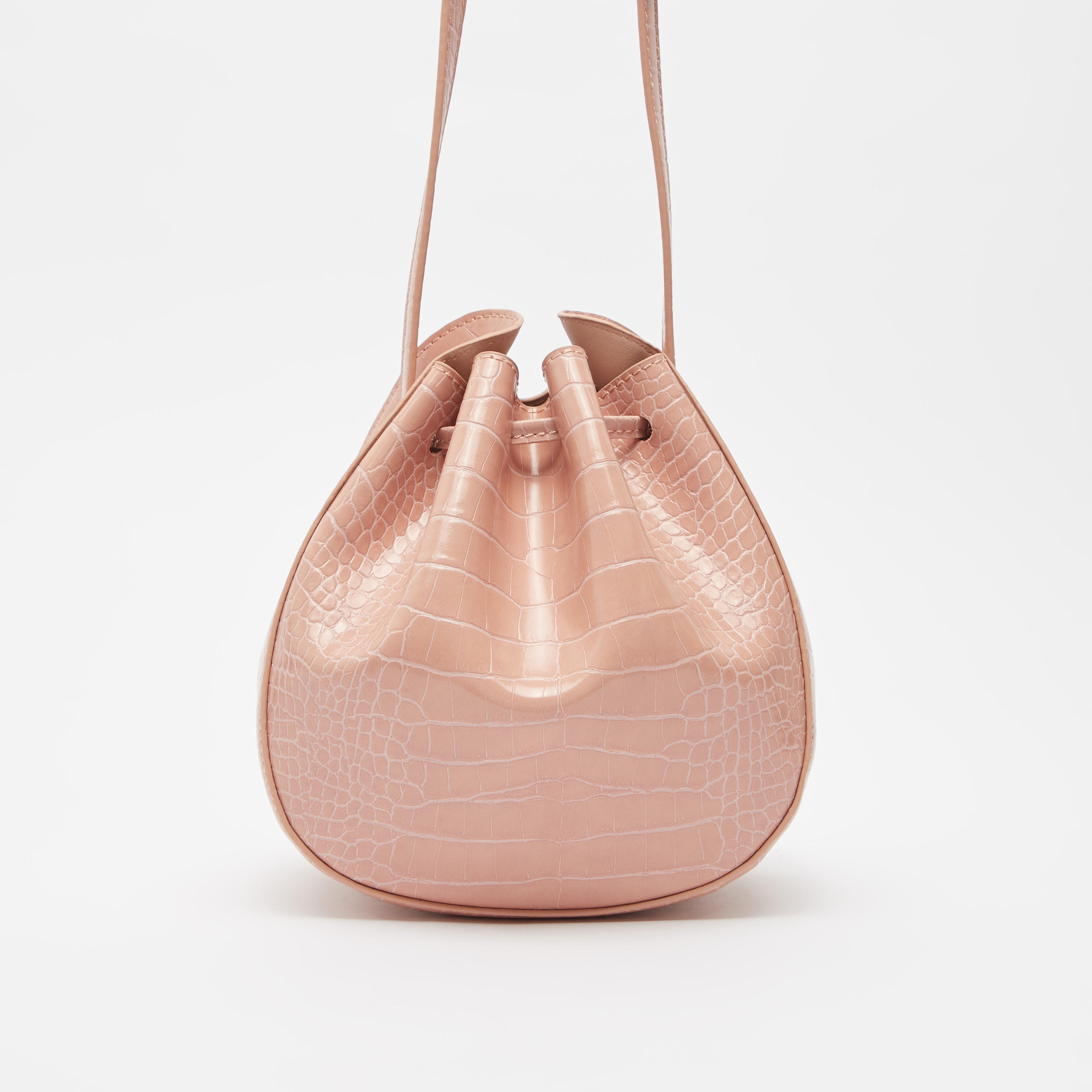 شنطة دلو بارزة الملمس برباط إغلاق وحزام-women-bagsandwallets-handbags-image-3