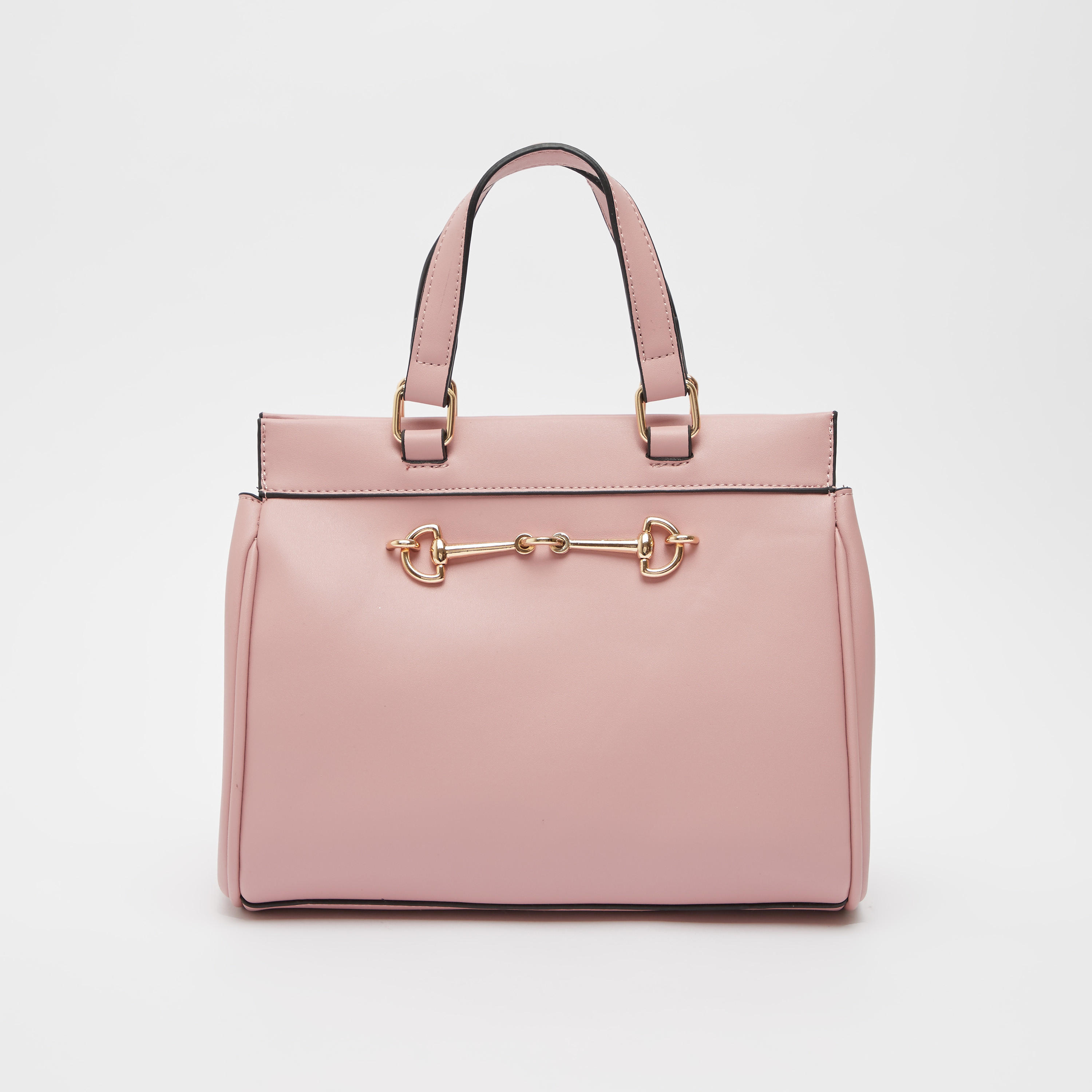 شنطة توتي سادة بمقابض مزدوجة وزينة ميتاليك-women-bagsandwallets-handbags-image-5